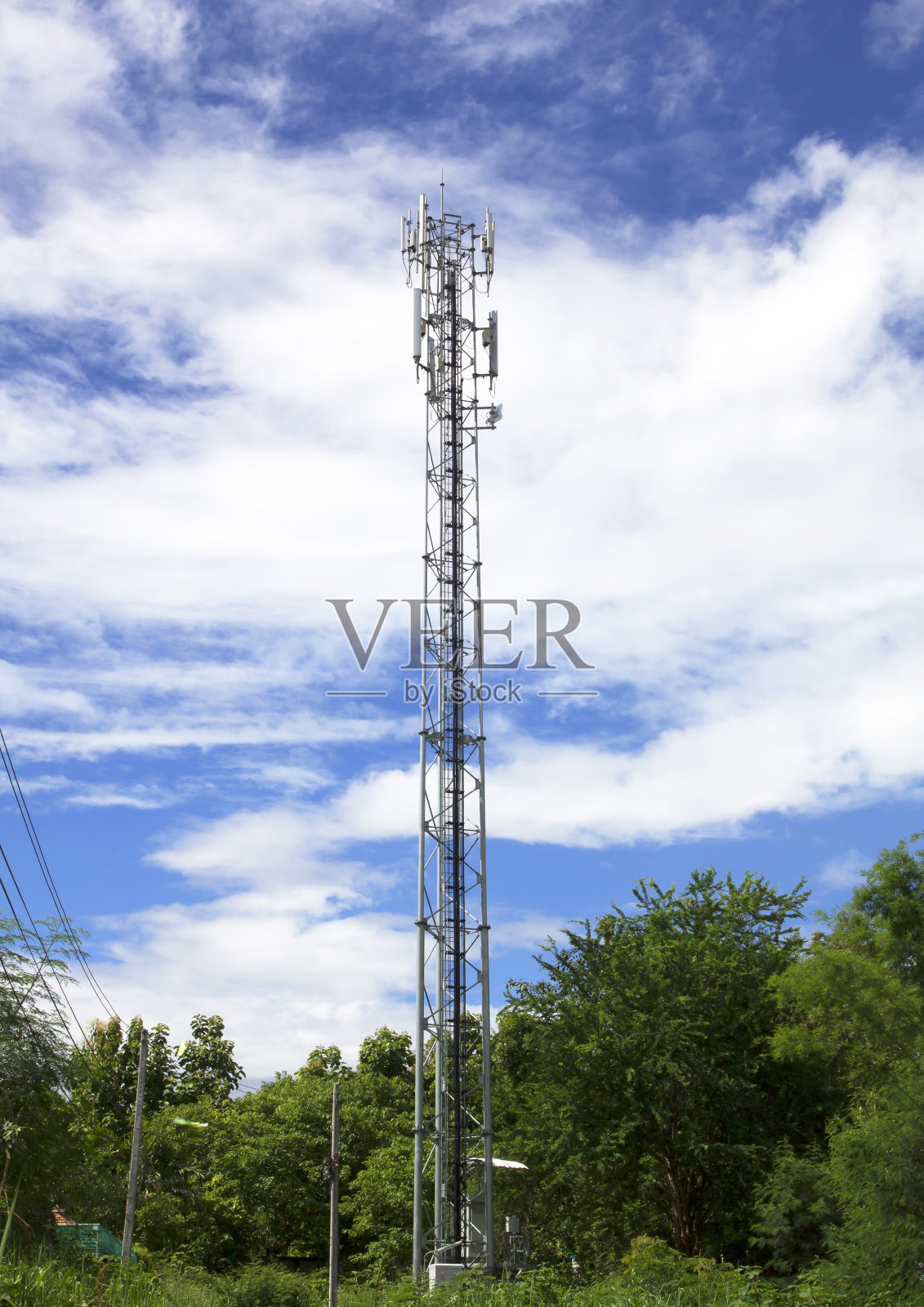 天线无线电波传输。照片摄影图片