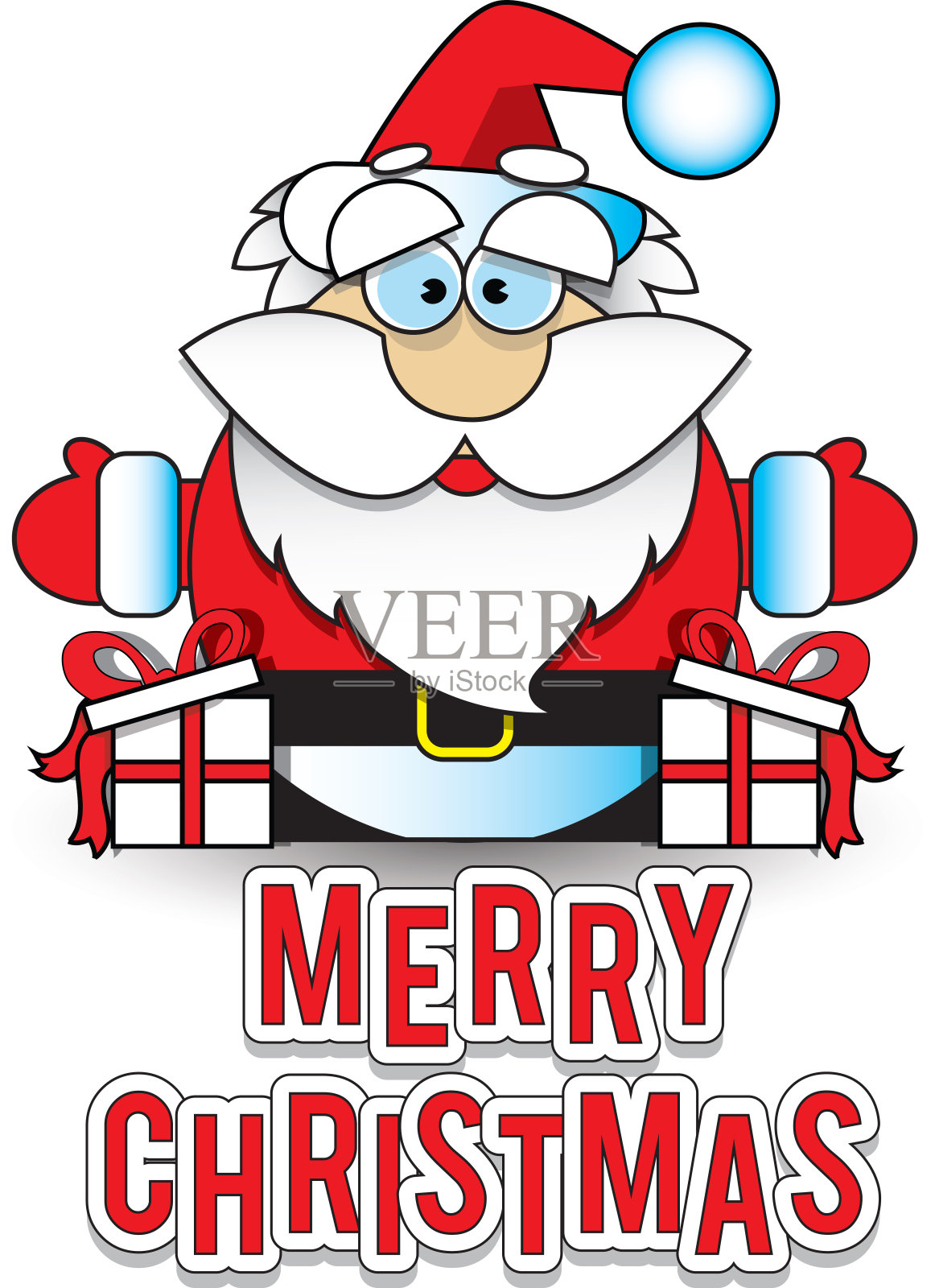 圣诞老人与圣诞快乐照片摄影图片