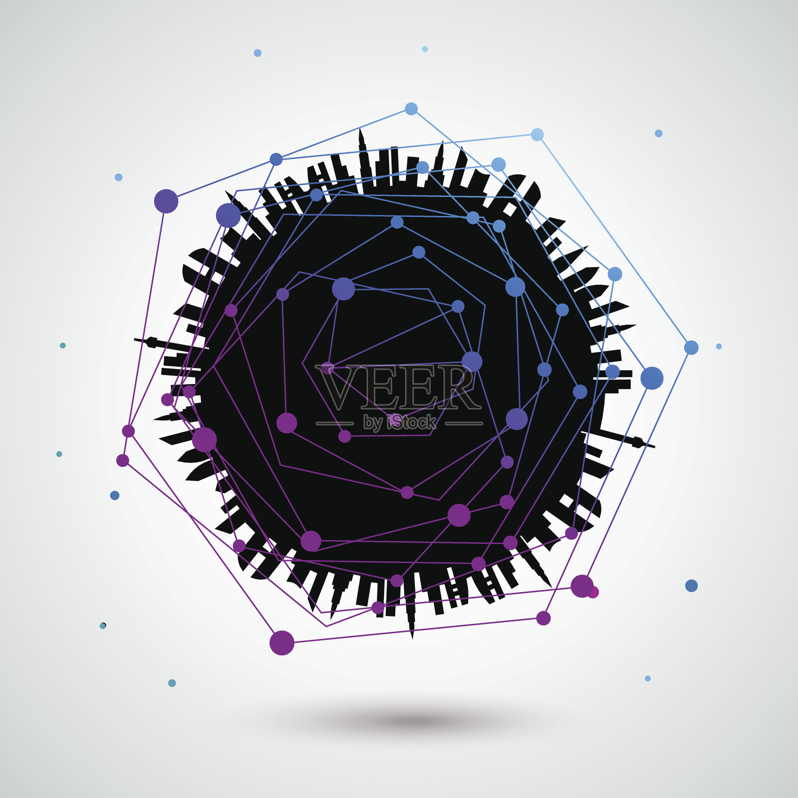 摘要全球网络连接向量背景插画图片素材