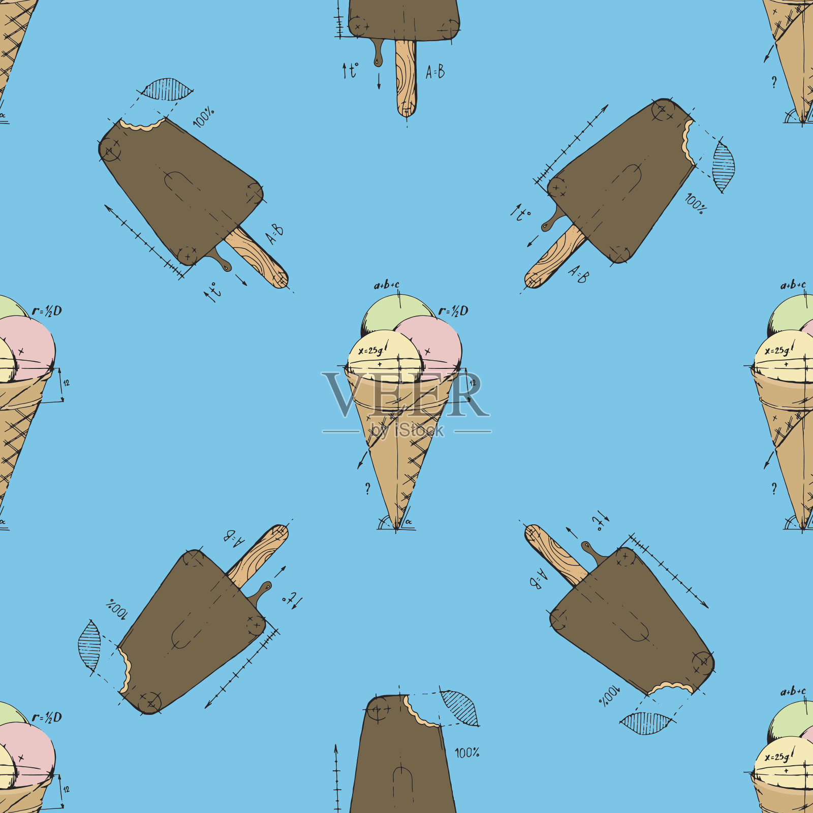 冰淇淋矢量图插画图片素材