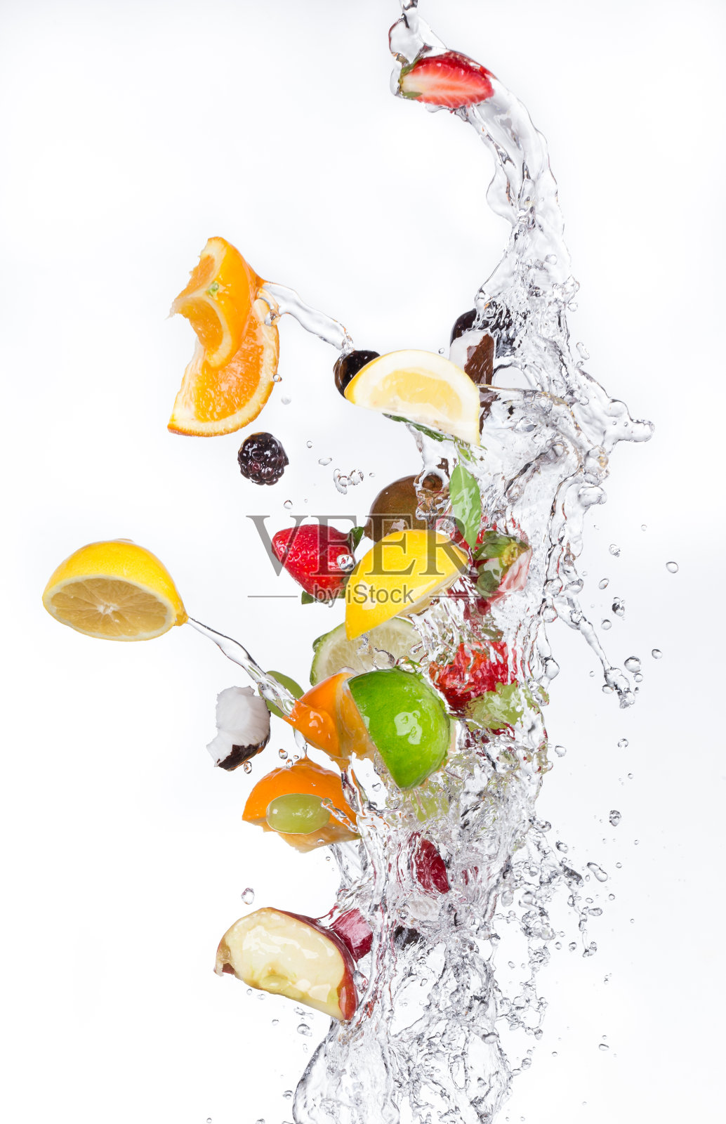 溅水水果照片摄影图片