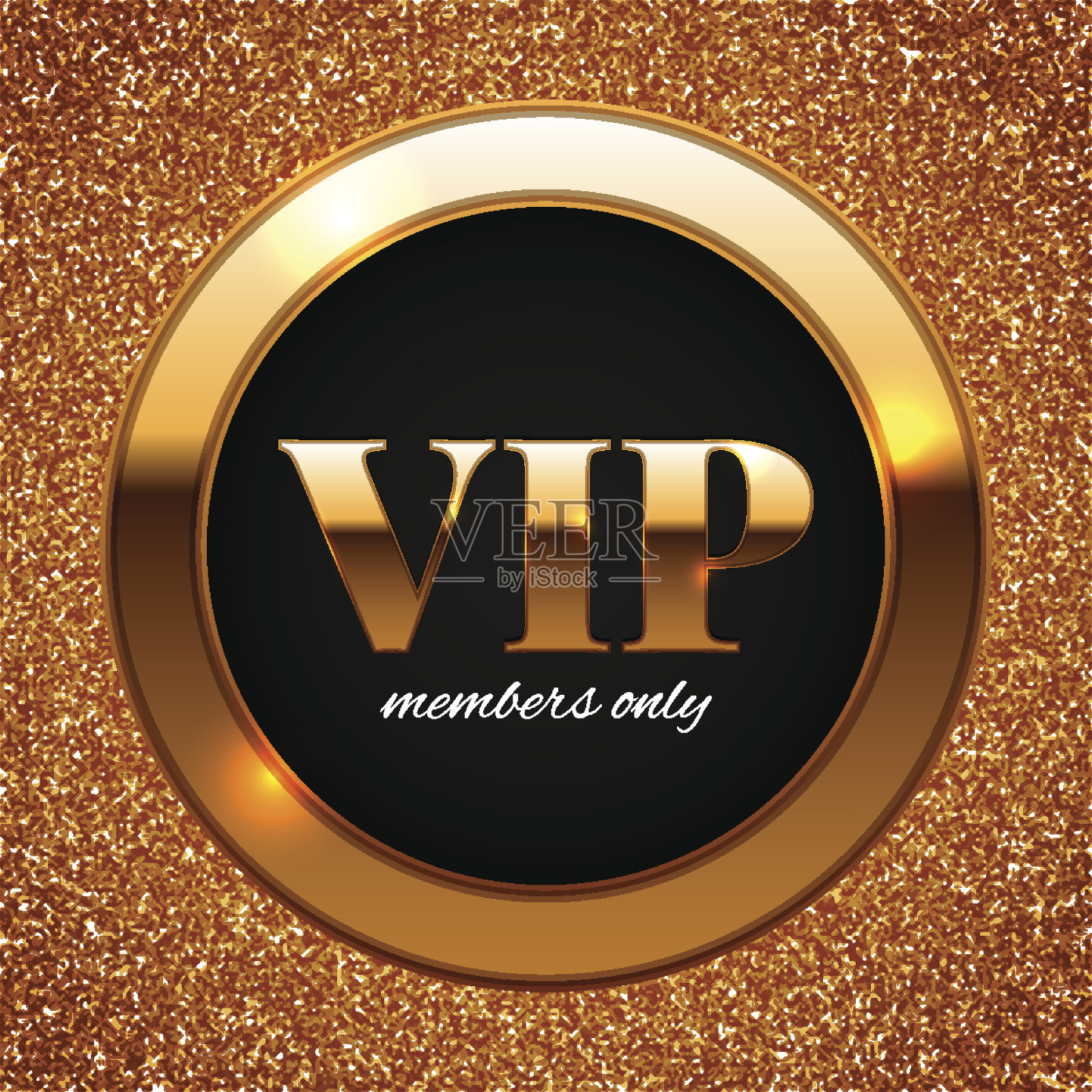 金色VIP矢量插图上闪闪发光的背景插画图片素材