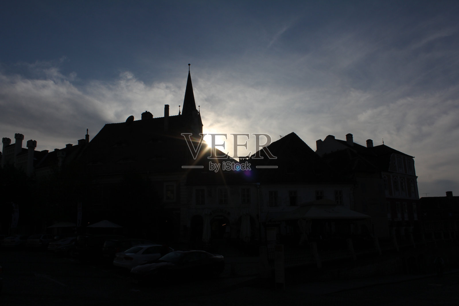 四比古城剪影照片摄影图片