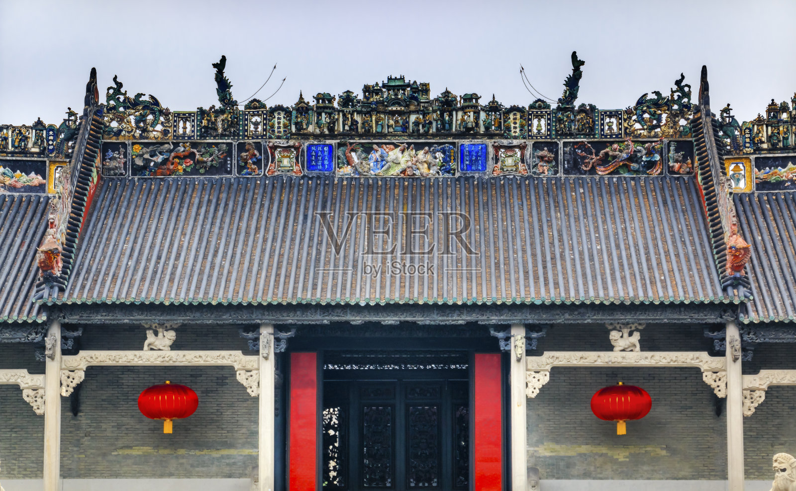 陶俑龙口陈祖道古庙照片摄影图片