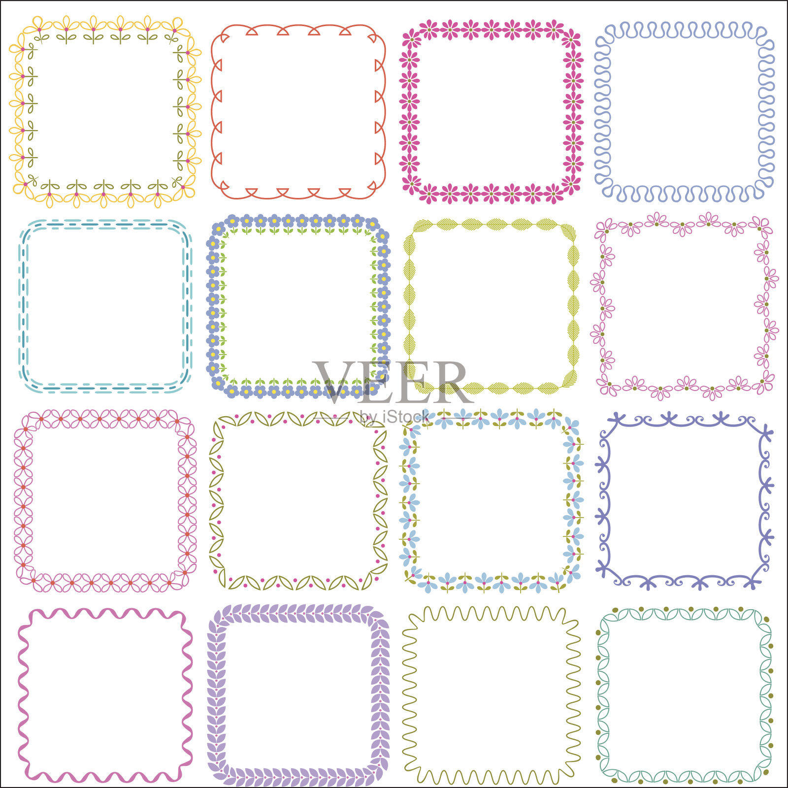 方形的框架设计元素图片