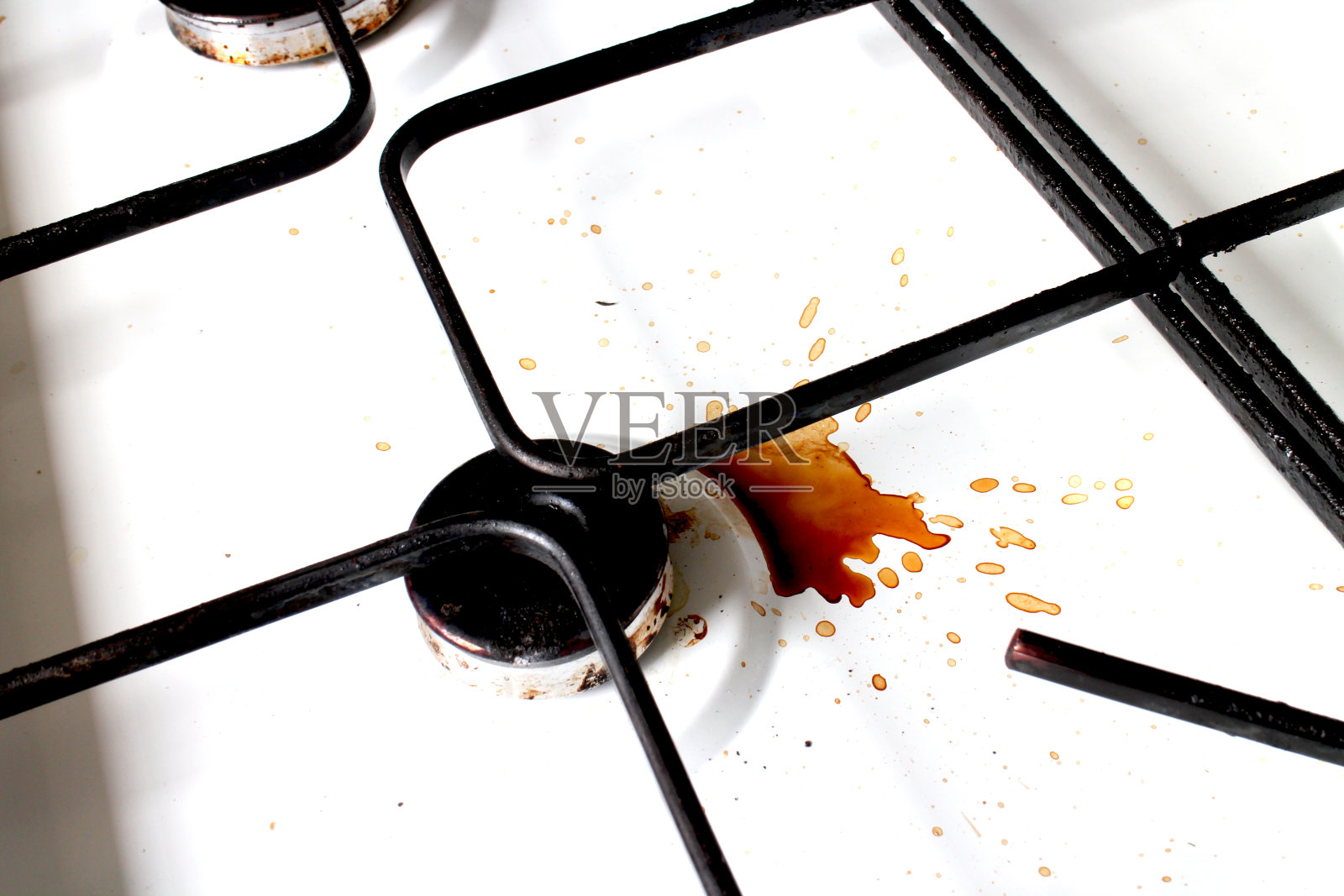 肮脏的厨房滚刀照片摄影图片