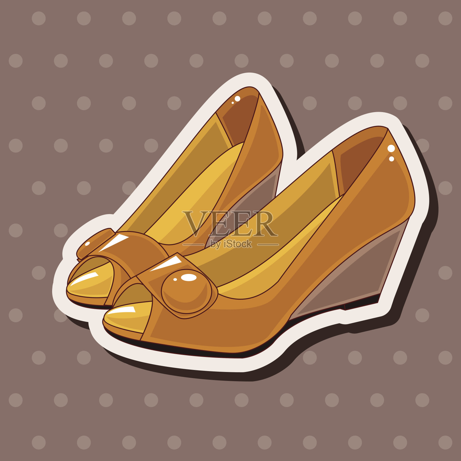 高跟鞋风格主题元素插画图片素材