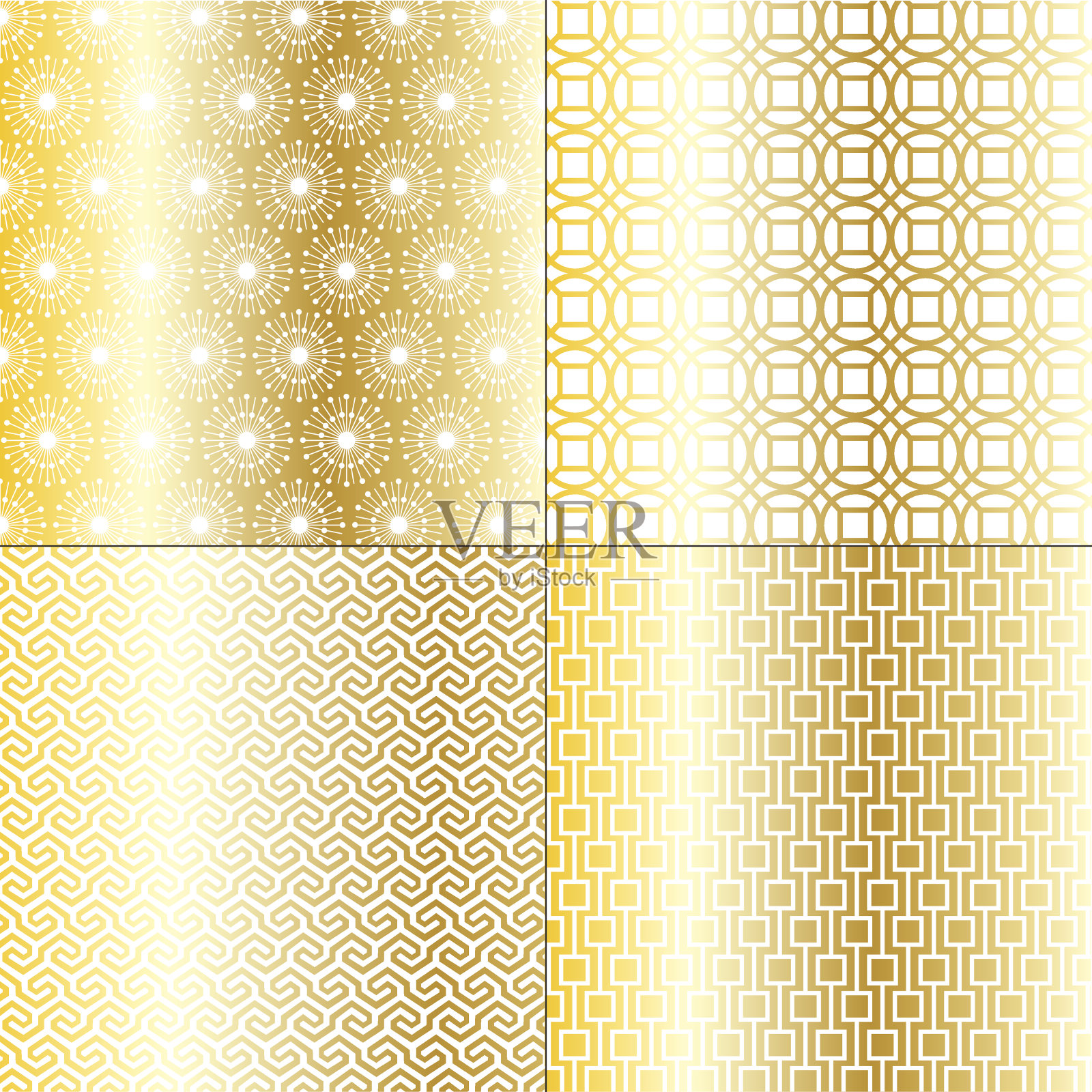 黄金几何图案插画图片素材