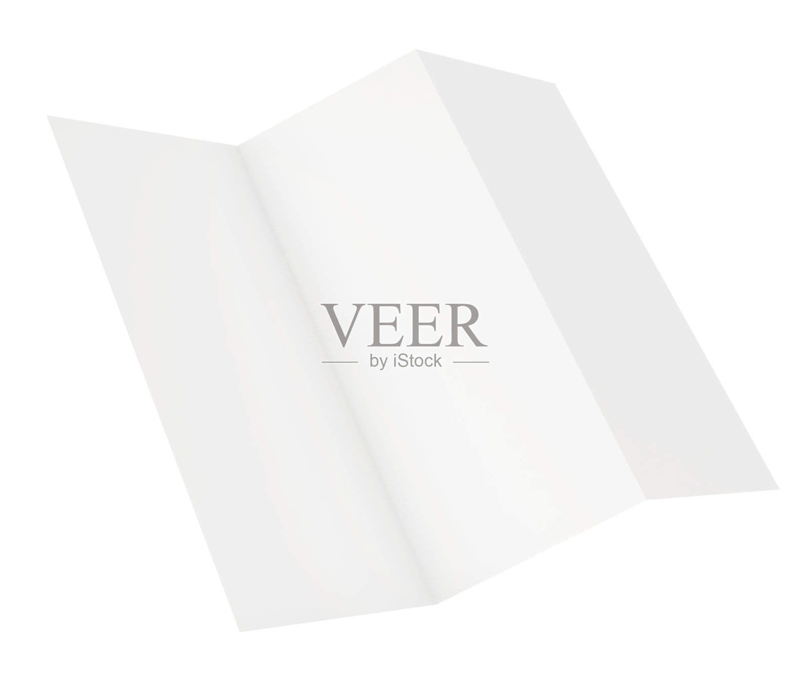 空白纸孤立在白色背景上。照片摄影图片