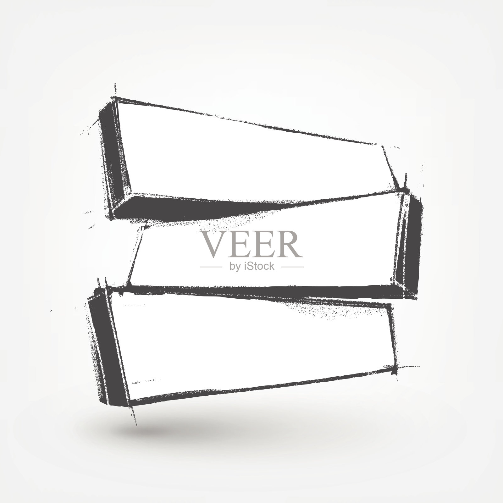 矢量设计元素。手绘横幅上的白色背景插画图片素材