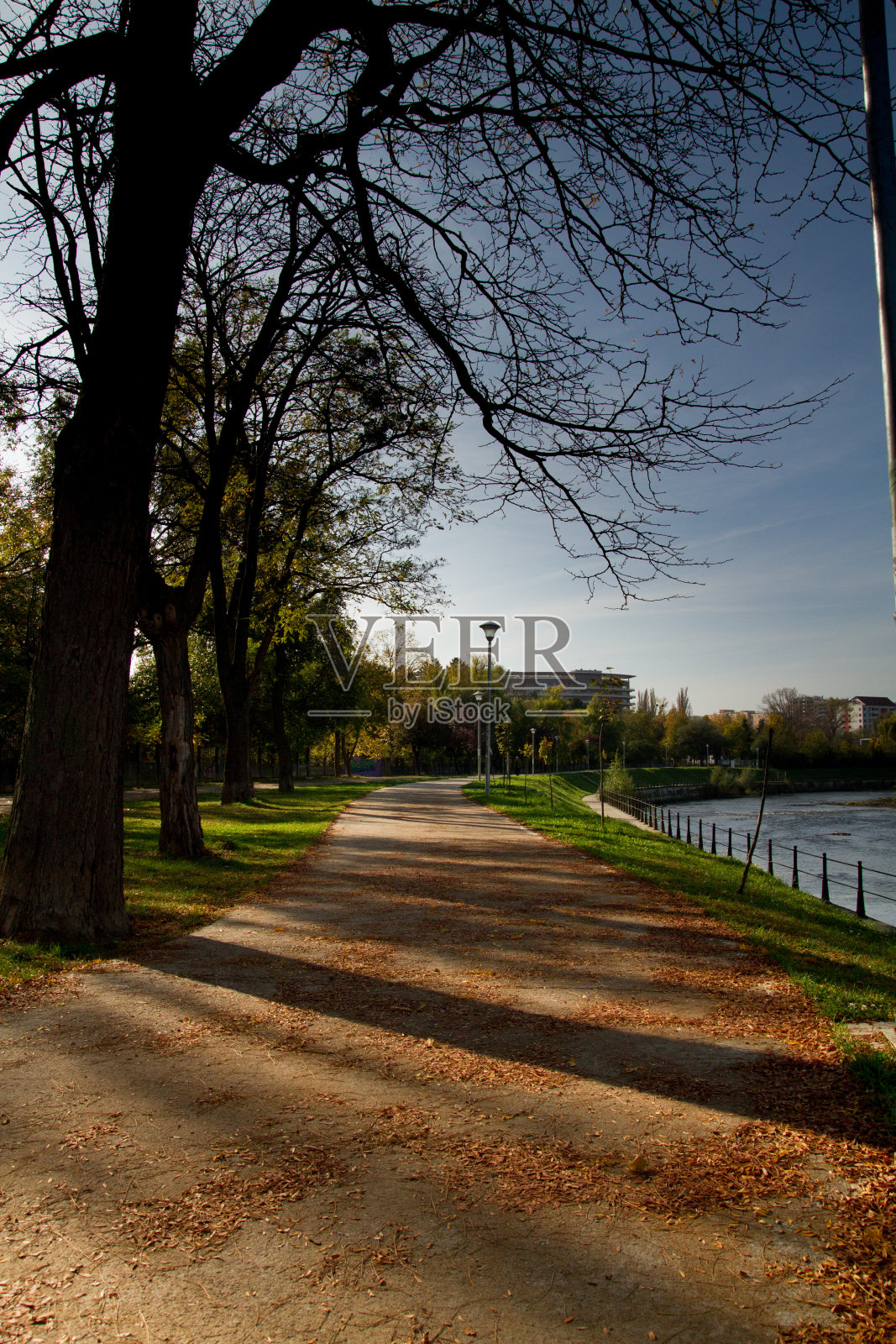 秋天走照片摄影图片