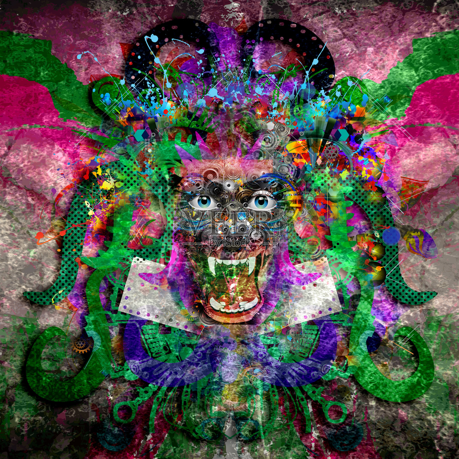 头说明插画图片素材