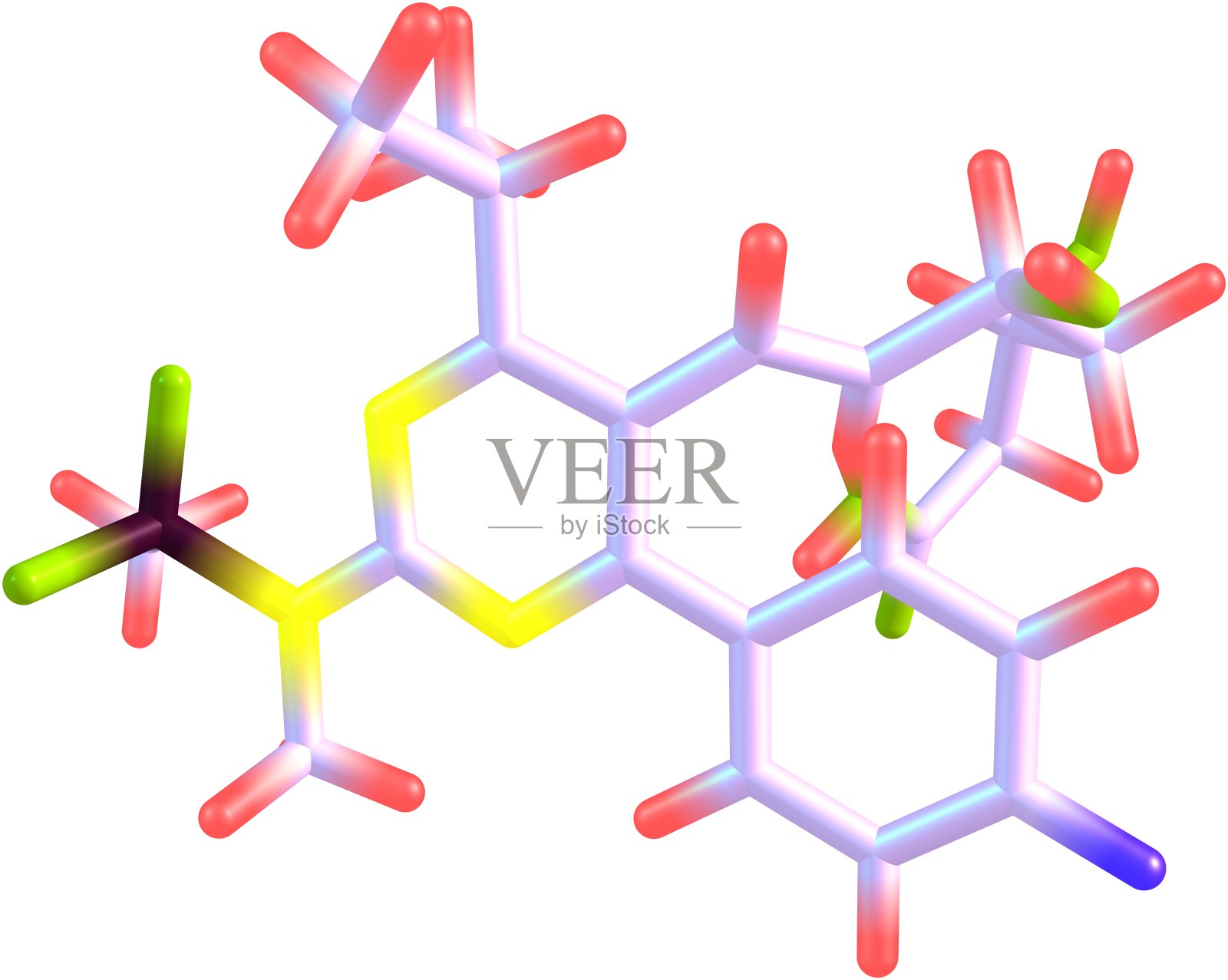 瑞舒伐他汀分子分离于白色照片摄影图片