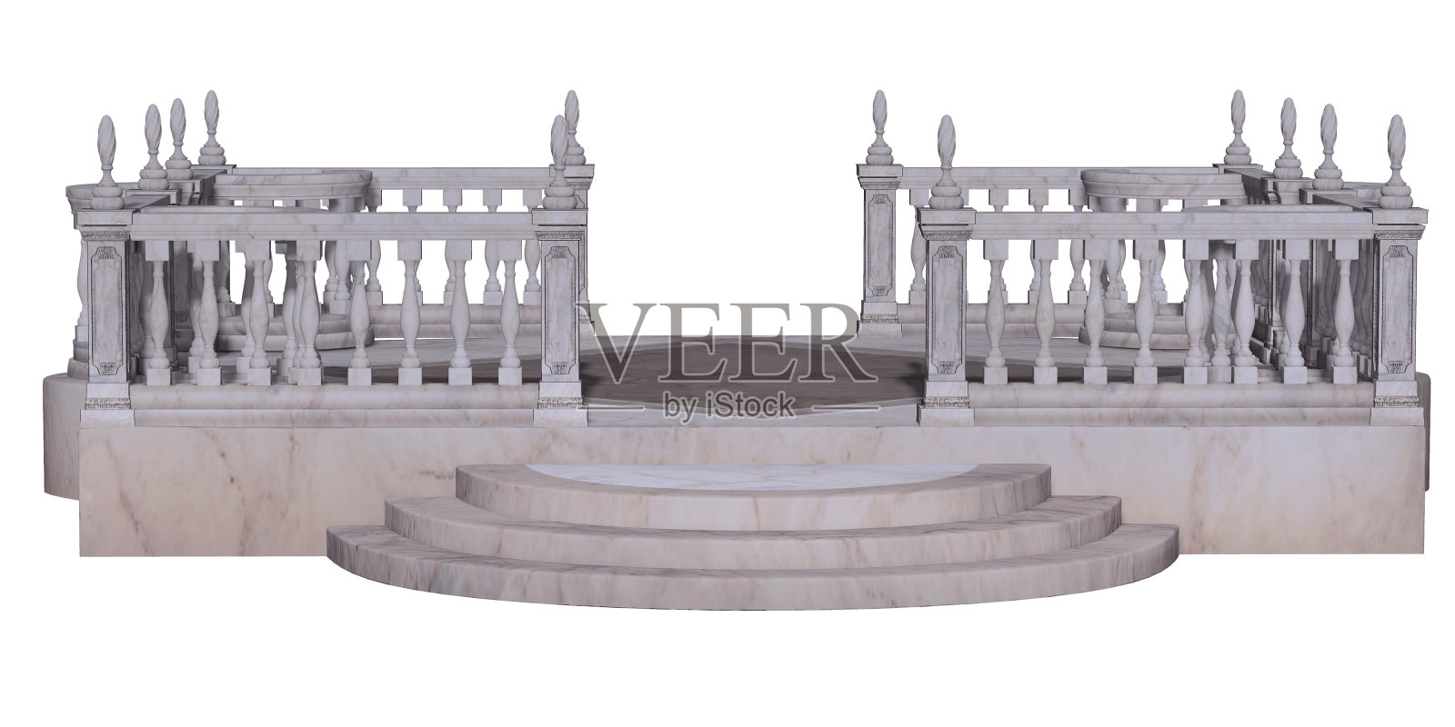 古董露台孤立在白色背景照片摄影图片