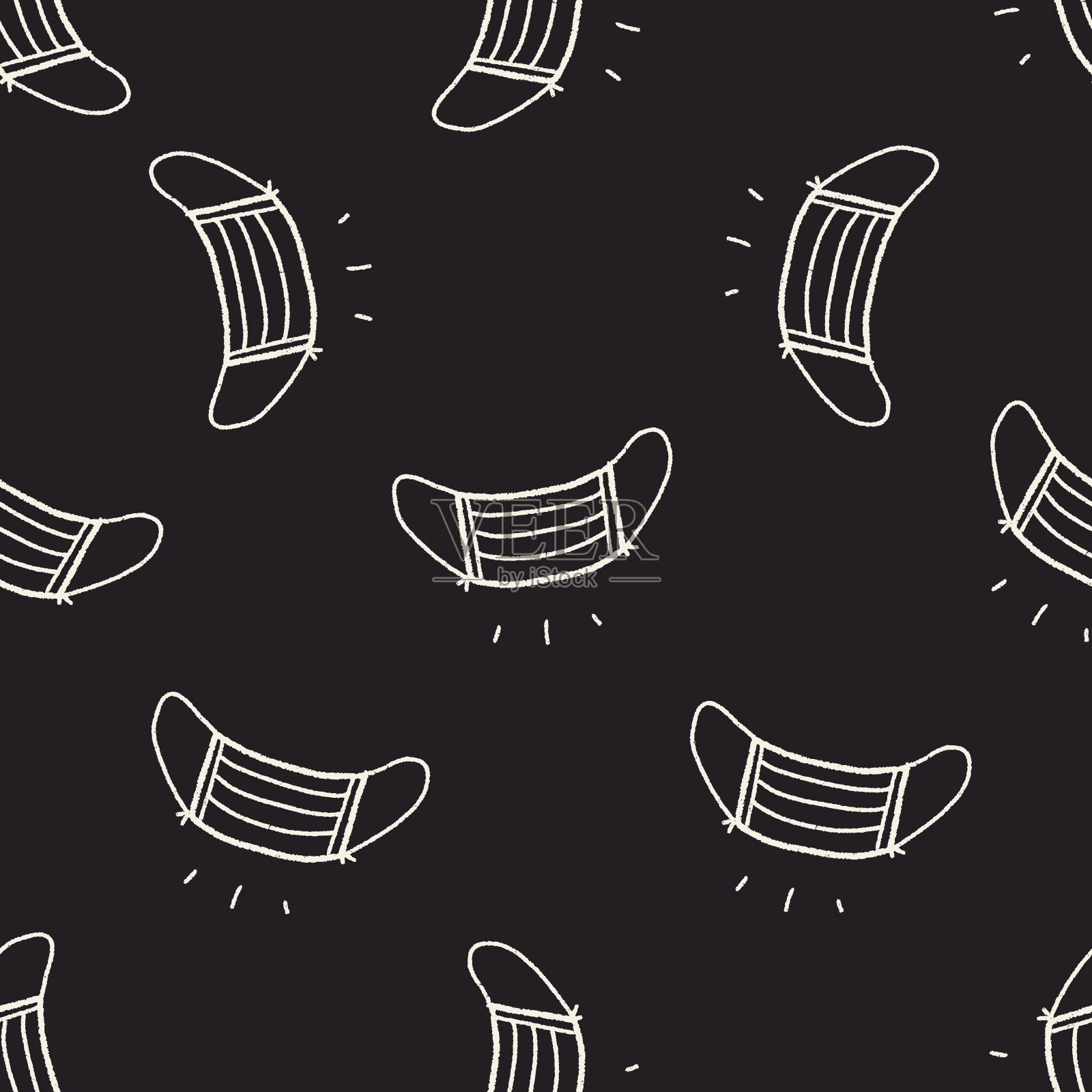 涂鸦遮罩无缝图案背景插画图片素材