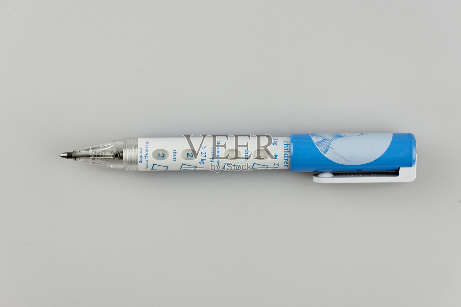 蓝白笔照片摄影图片