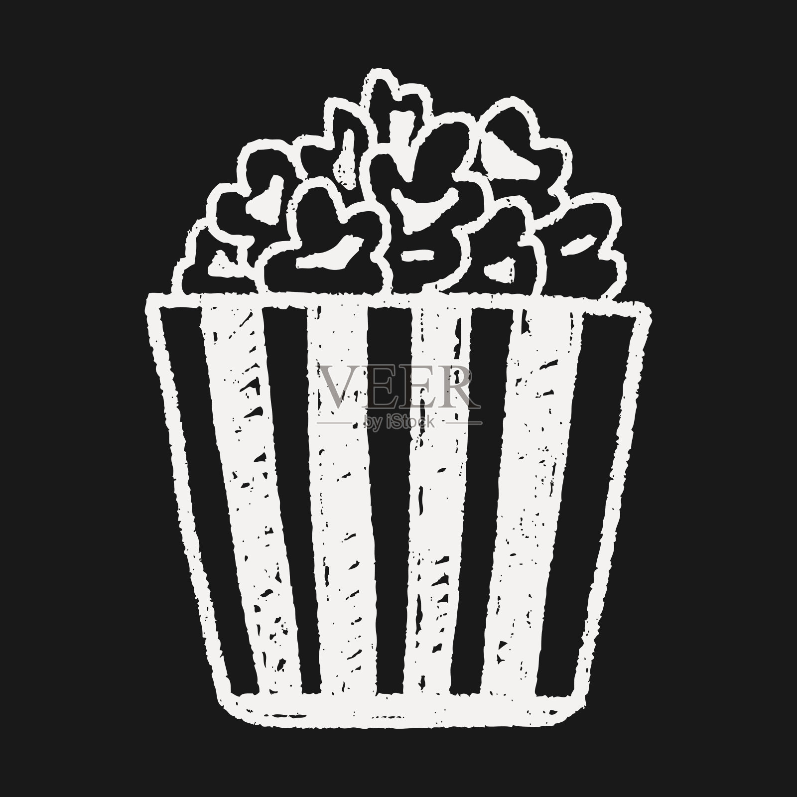 涂鸦爆米花插画图片素材