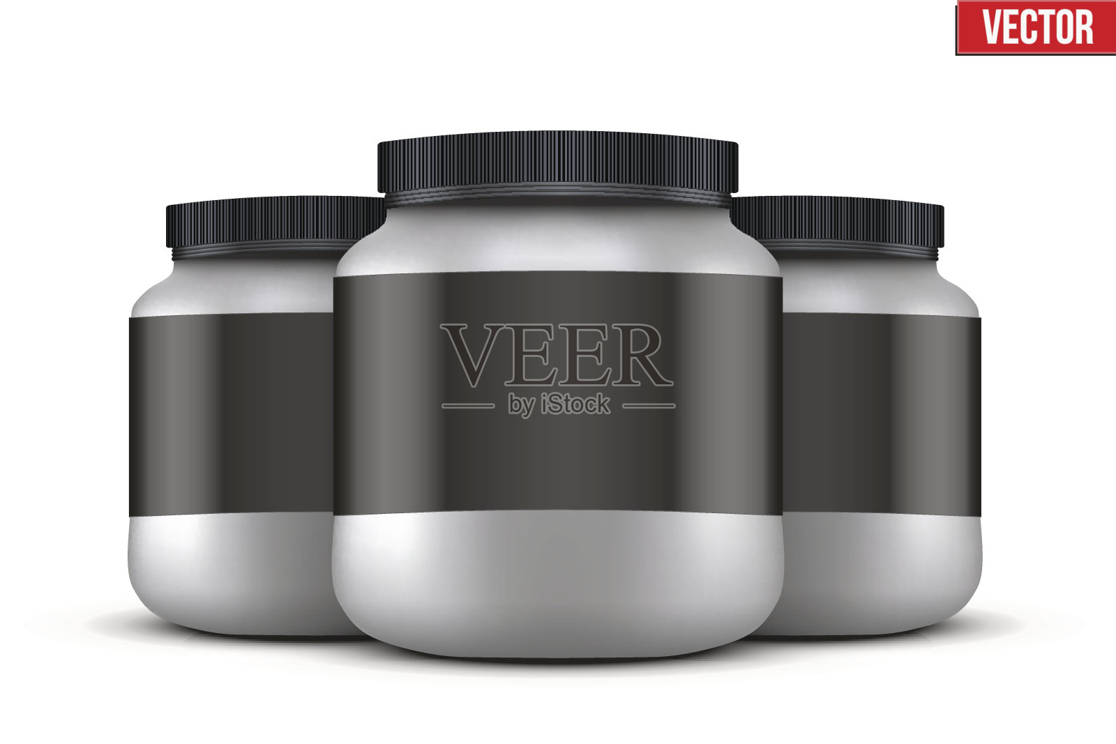 运动营养容器的模型背景。乳清蛋白和收获物插画图片素材