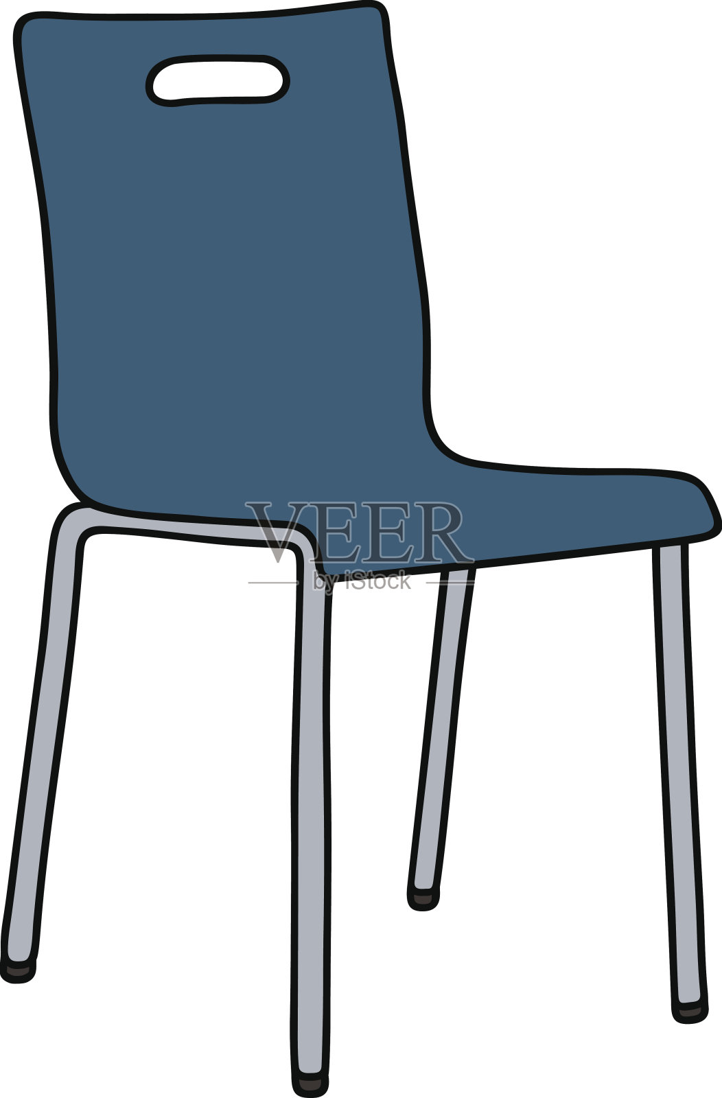 蓝色的椅子设计元素图片