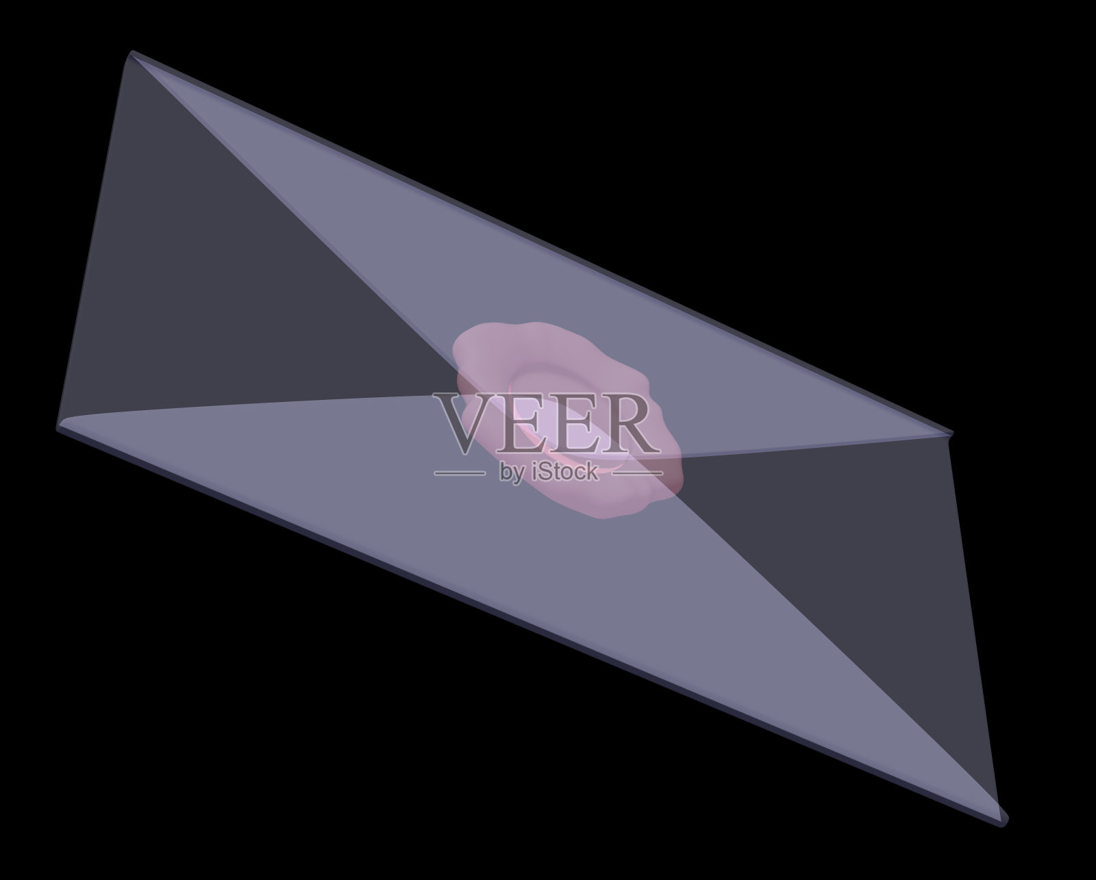 信封和邮票。x射线渲染。安全的概念照片摄影图片