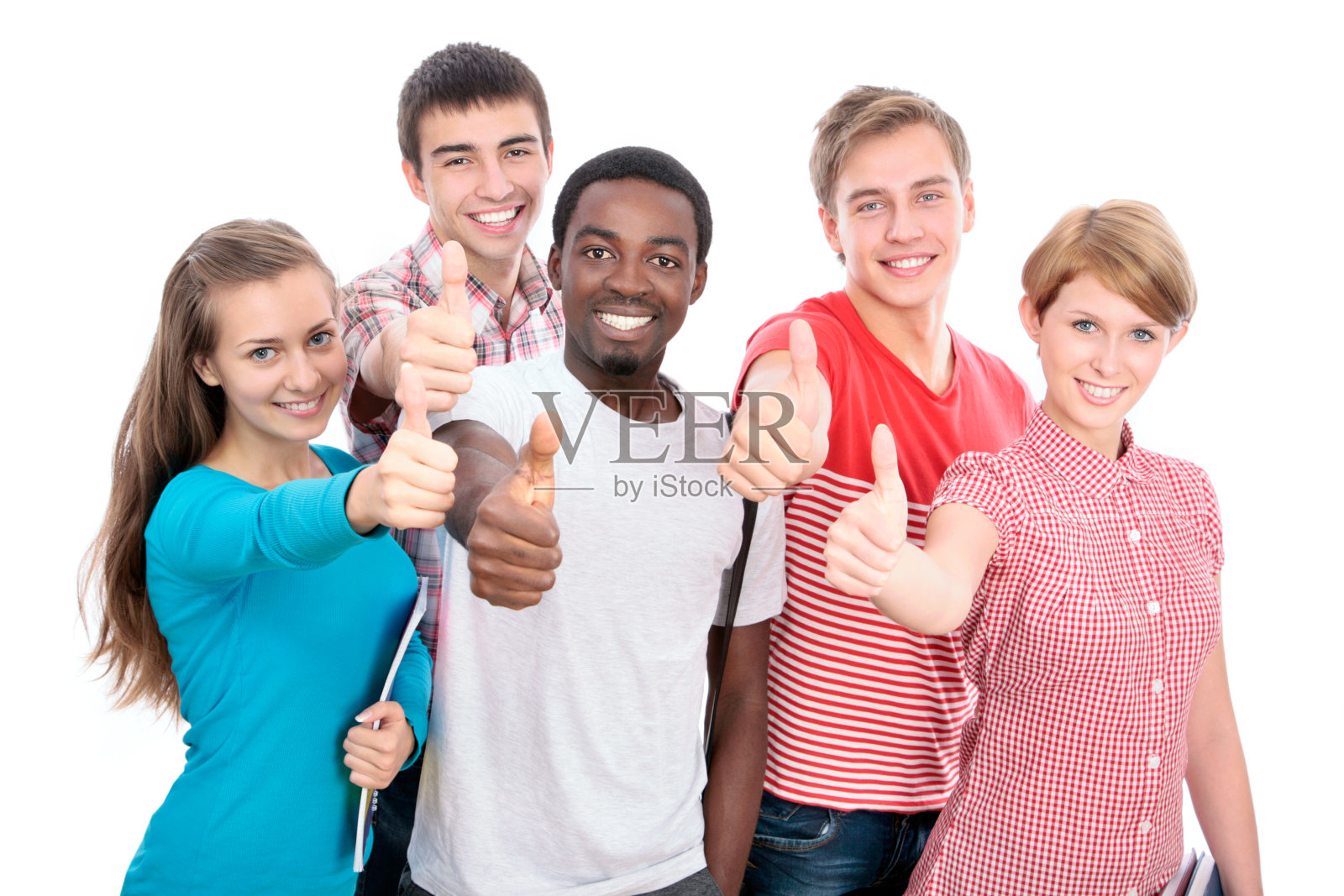 学生竖起大拇指照片摄影图片