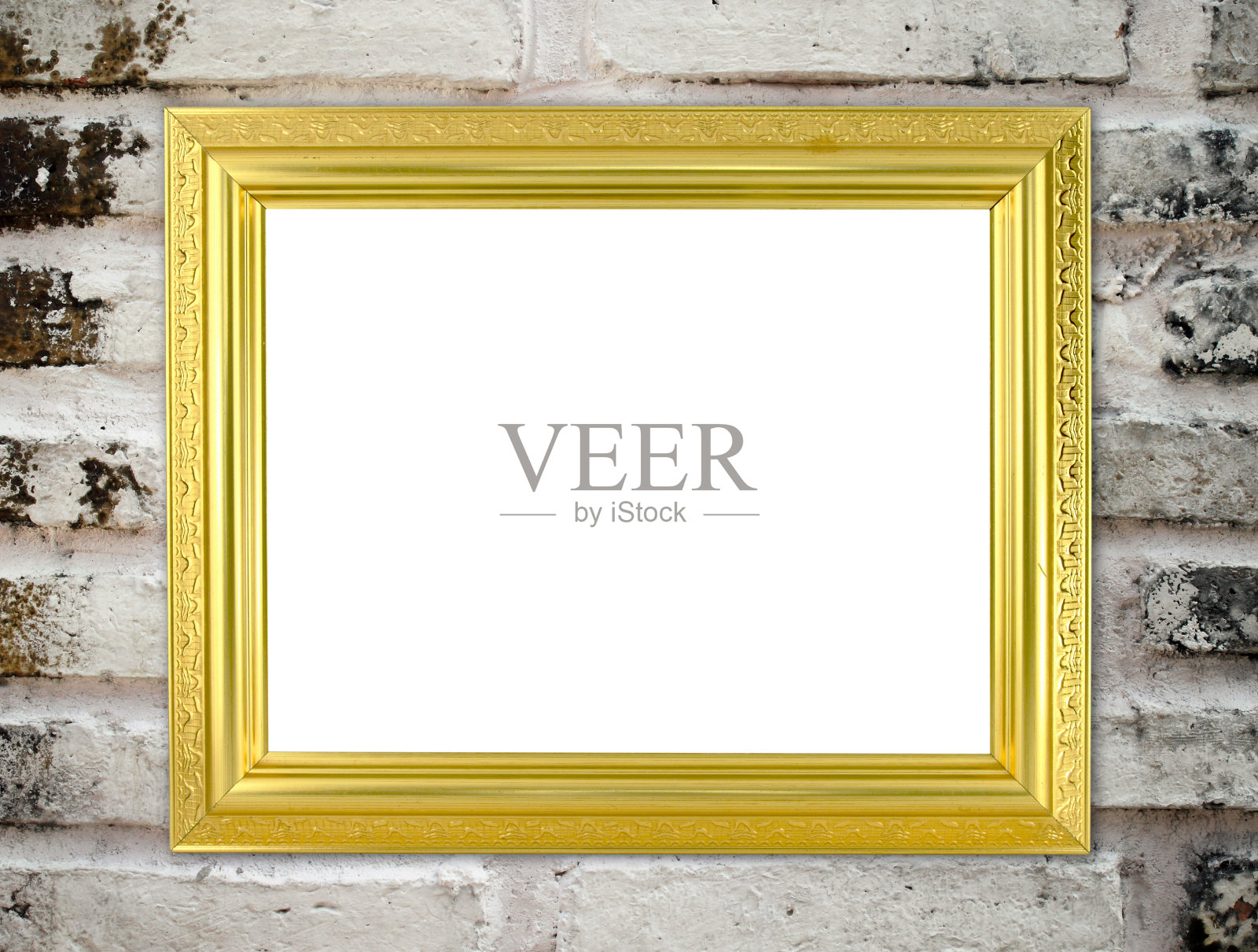 空白的金色的框架照片摄影图片