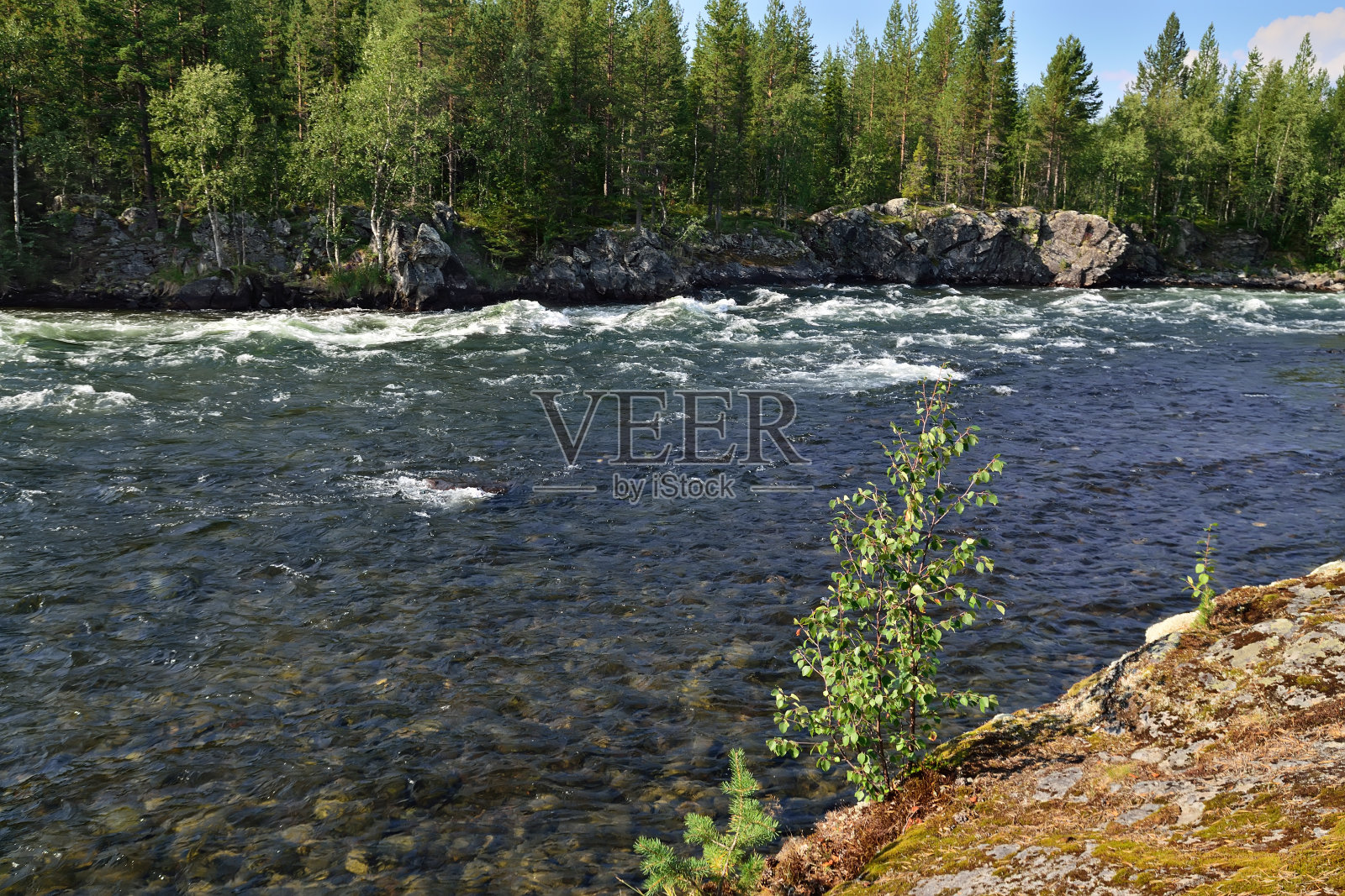 Umba河。科拉半岛、俄罗斯照片摄影图片