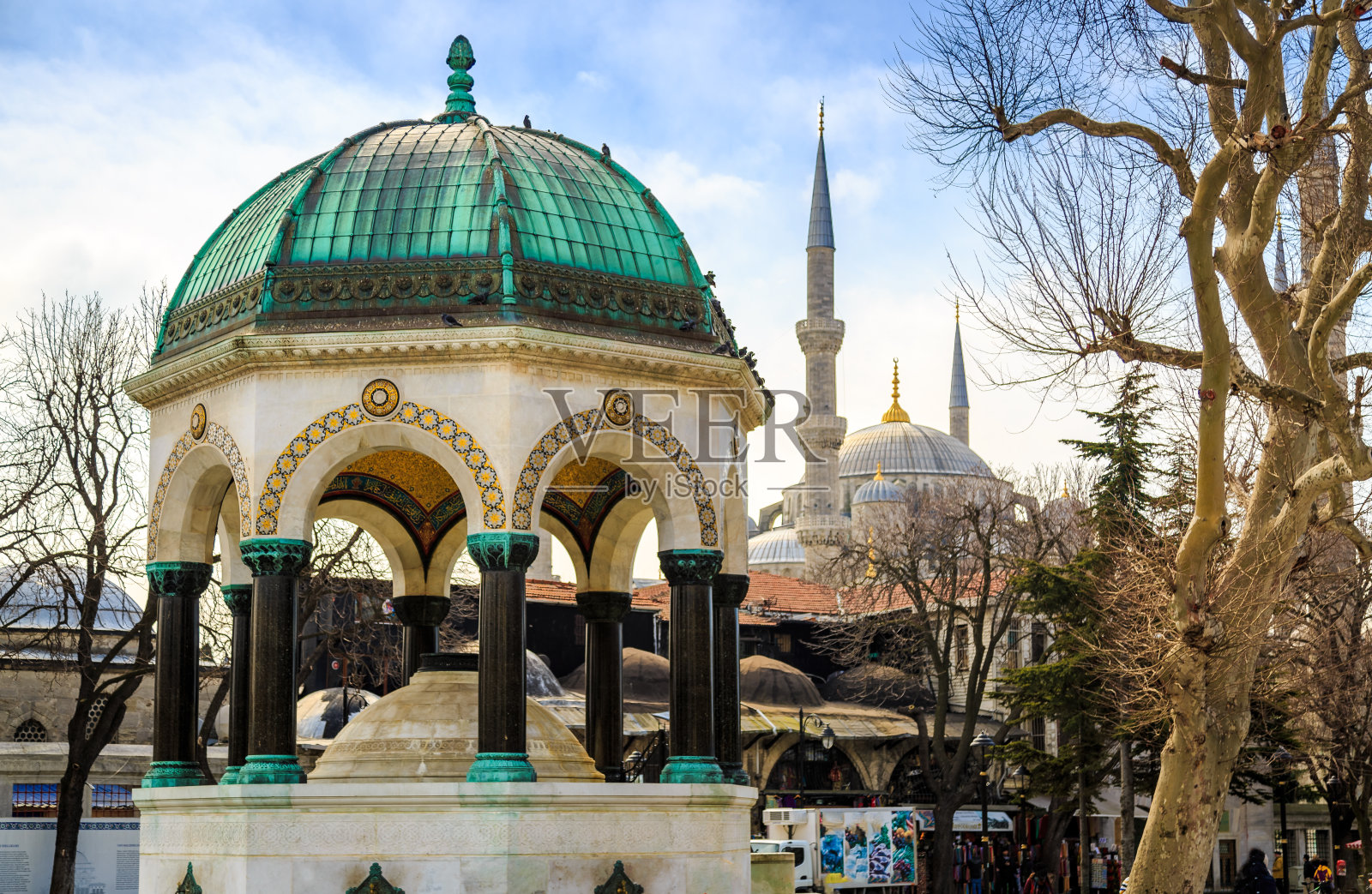 伊斯坦布尔的古老纪念碑。照片摄影图片