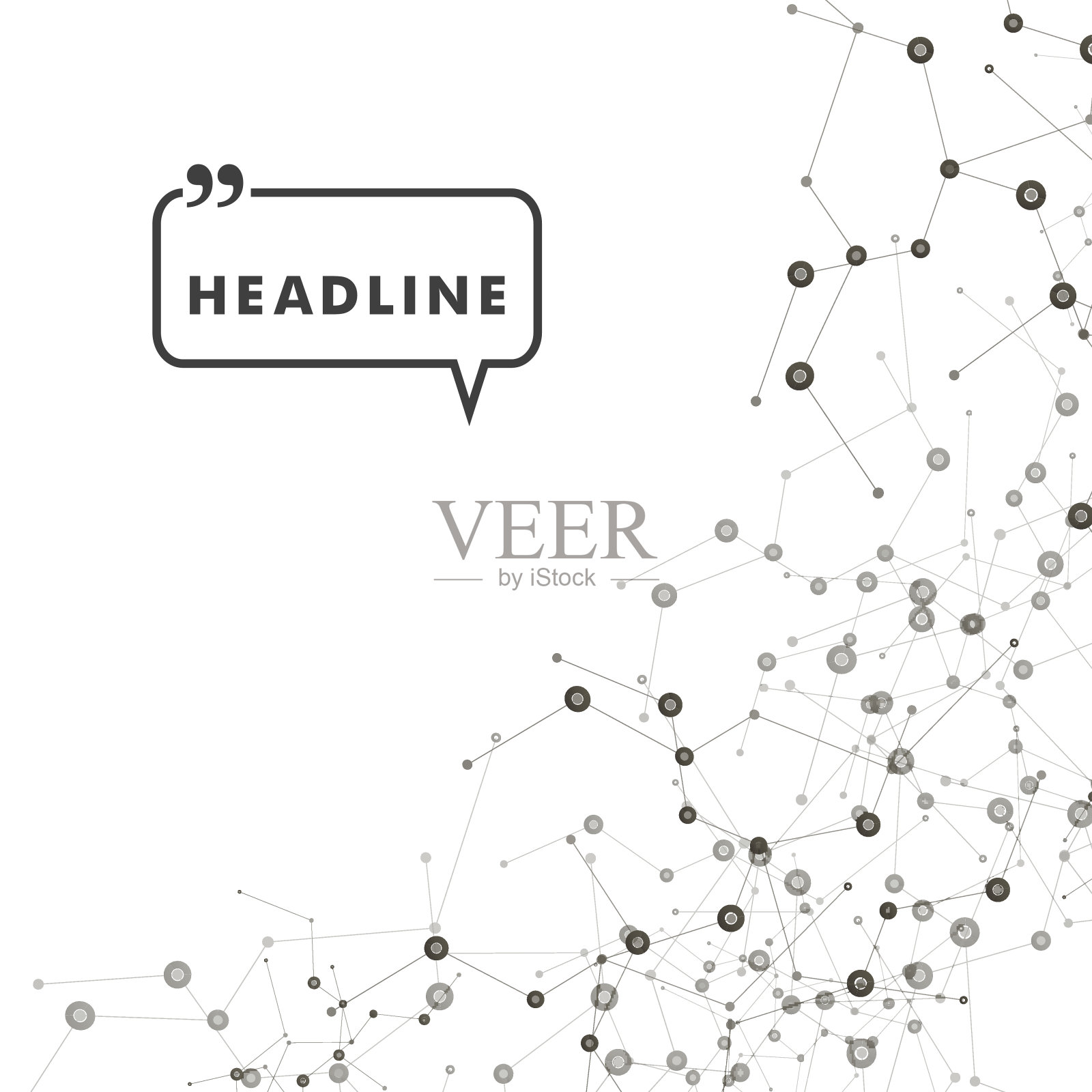 矢量彩色网络连接与DNA设计插画图片素材