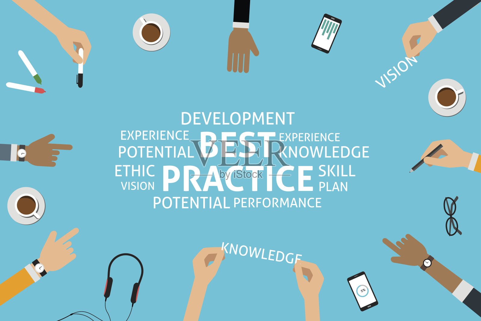 矢量最佳实践概念、模板插画图片素材