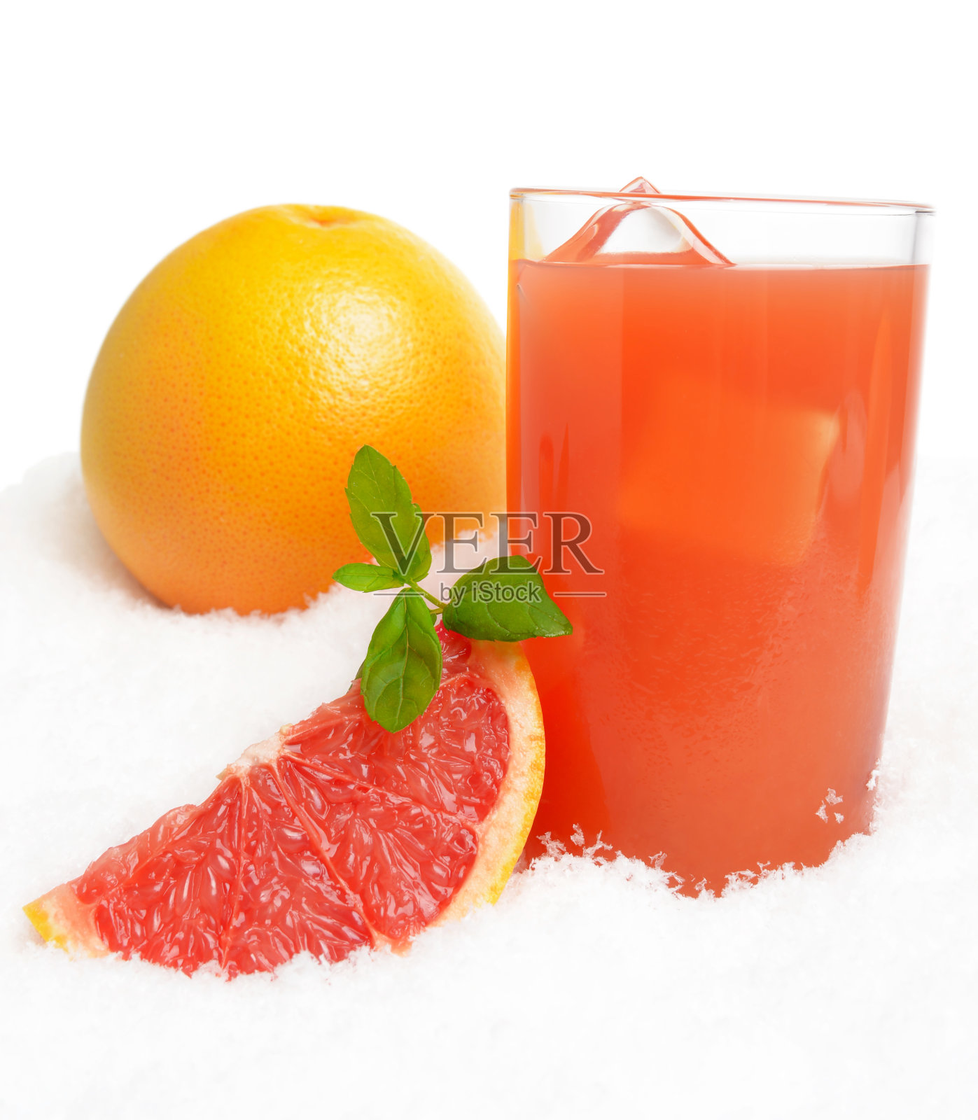 柚子汁，冰块加柚子加冰照片摄影图片