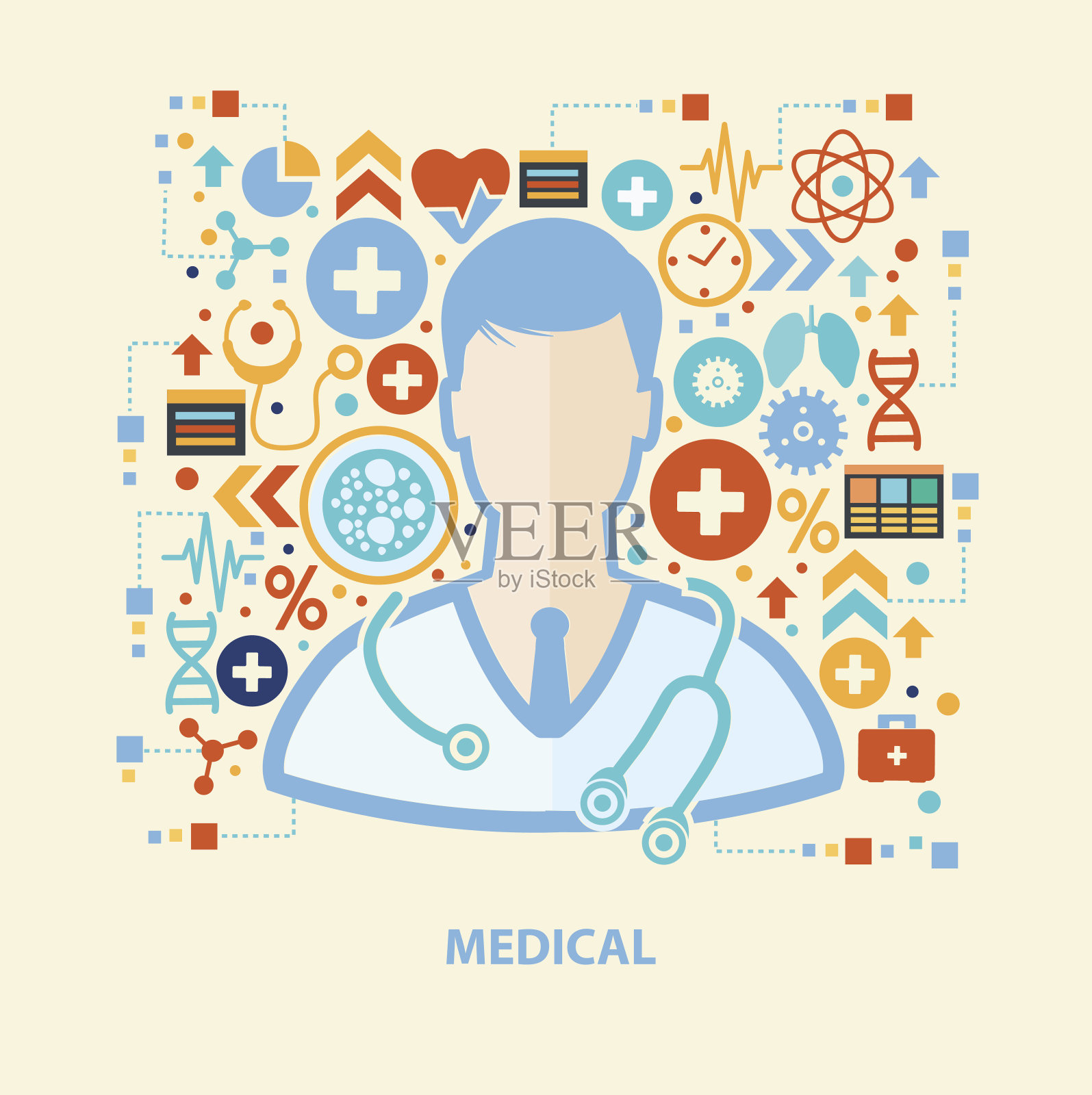 医生概念设计,向量插画图片素材