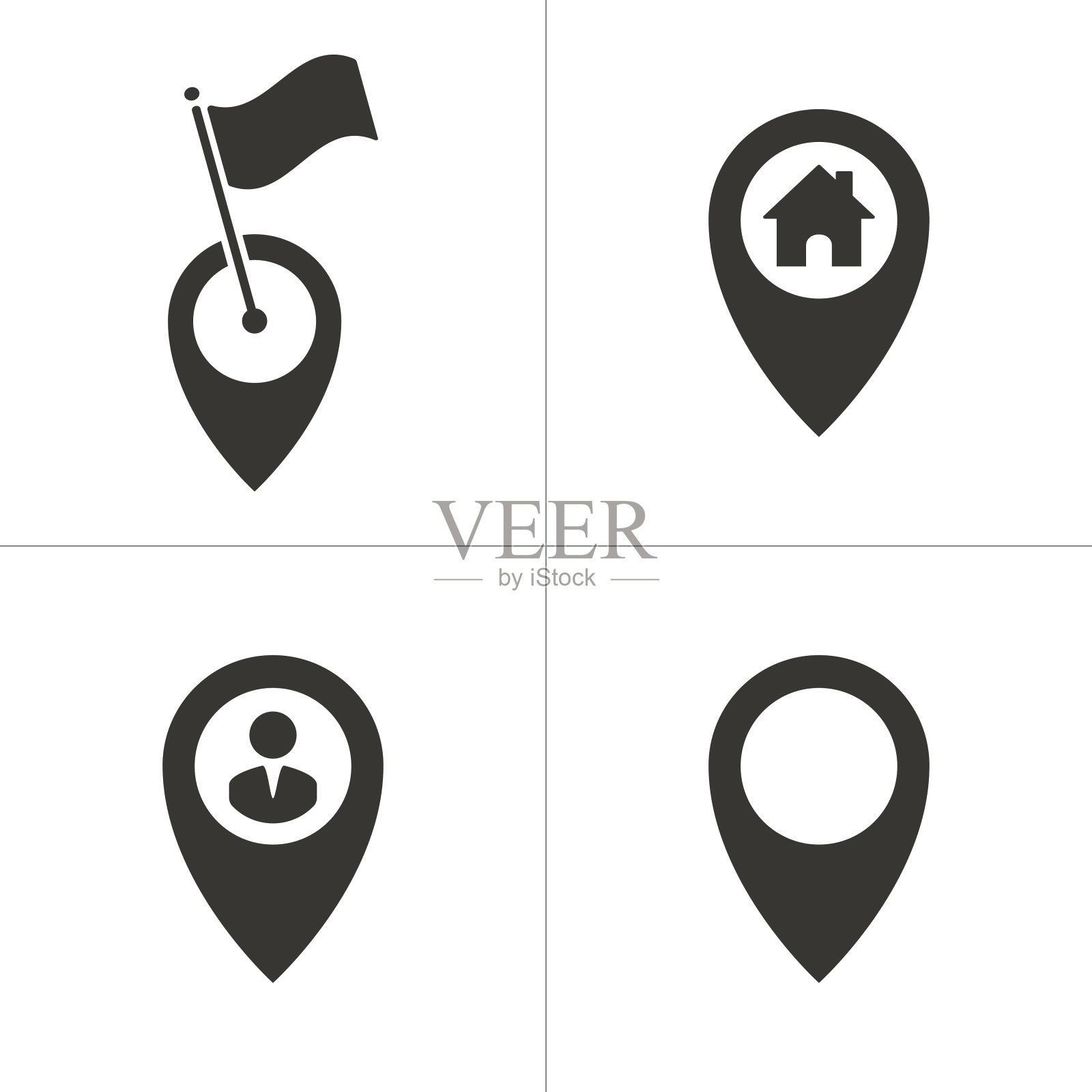 map pin简单的map pin图标集图标素材