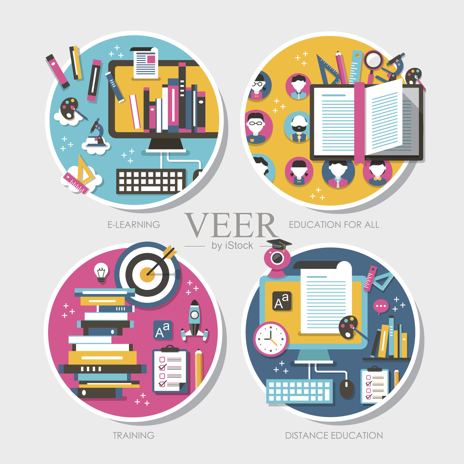 面向教育的平面设计理念插画图片素材