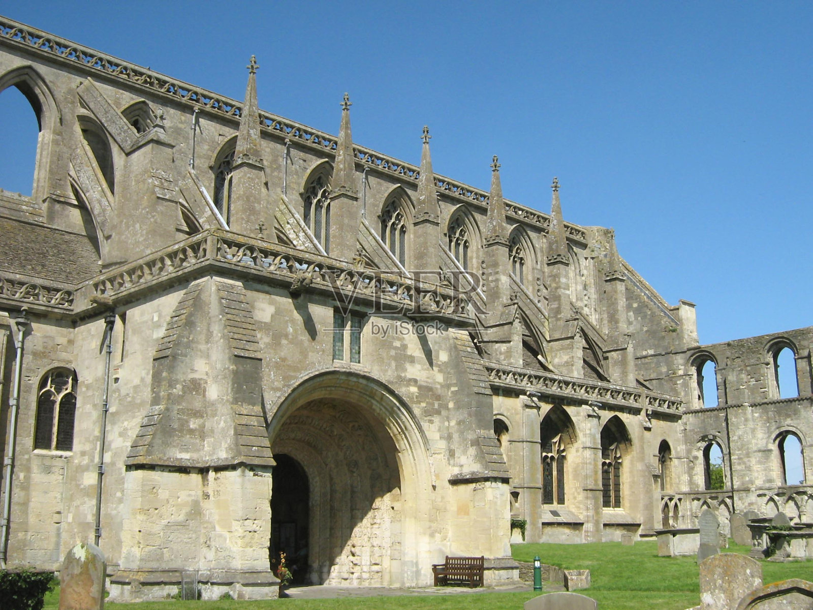 英国威尔特郡的马姆斯伯里修道院照片摄影图片