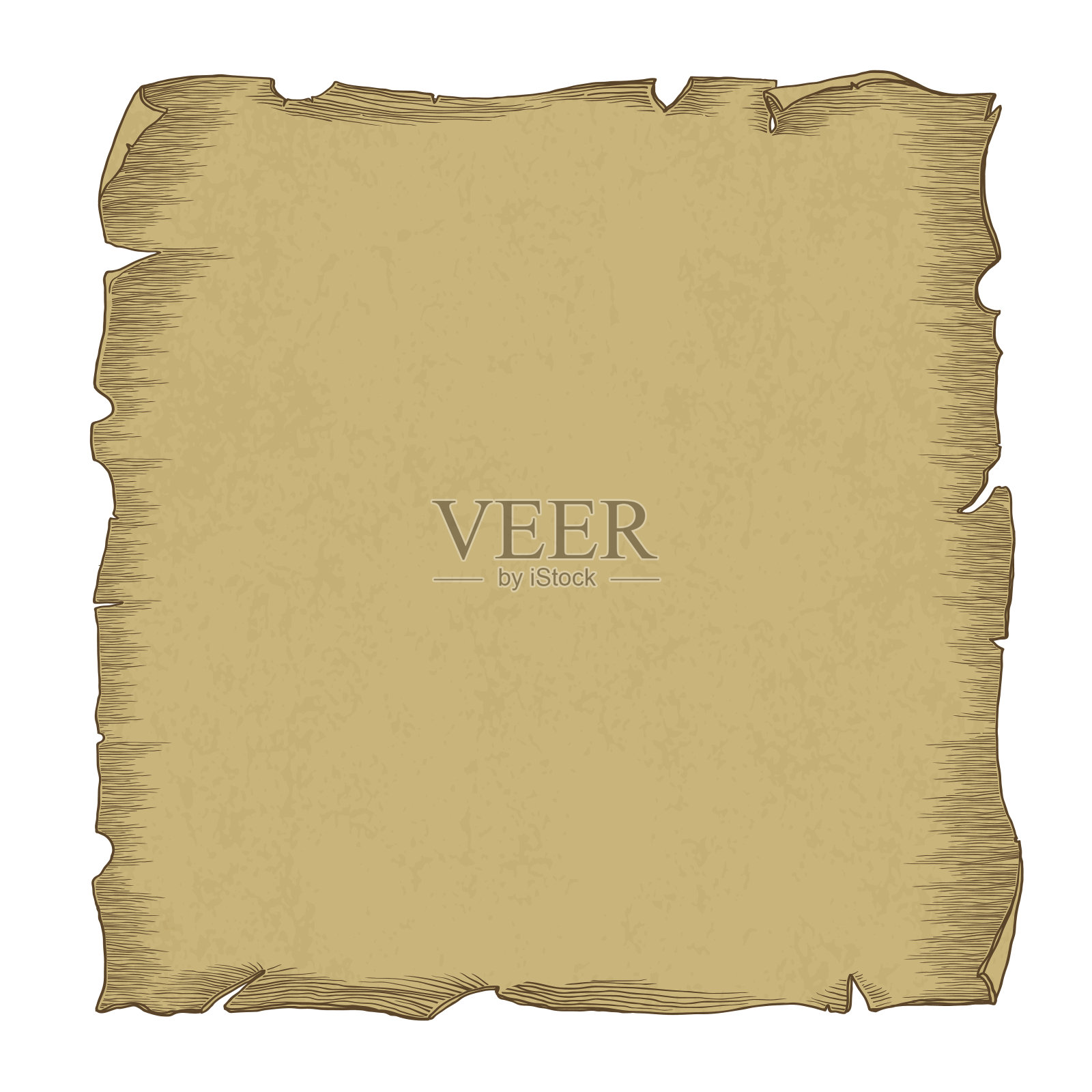 年老的卷轴纸插图，矢量，孤立在白色，分开插画图片素材