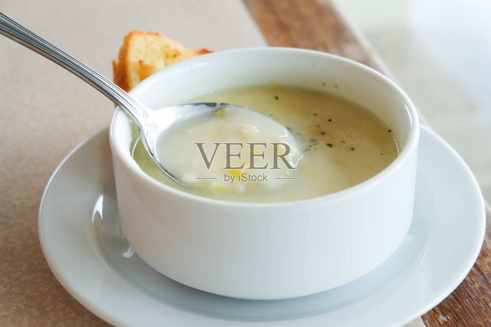 玉米浓汤照片摄影图片