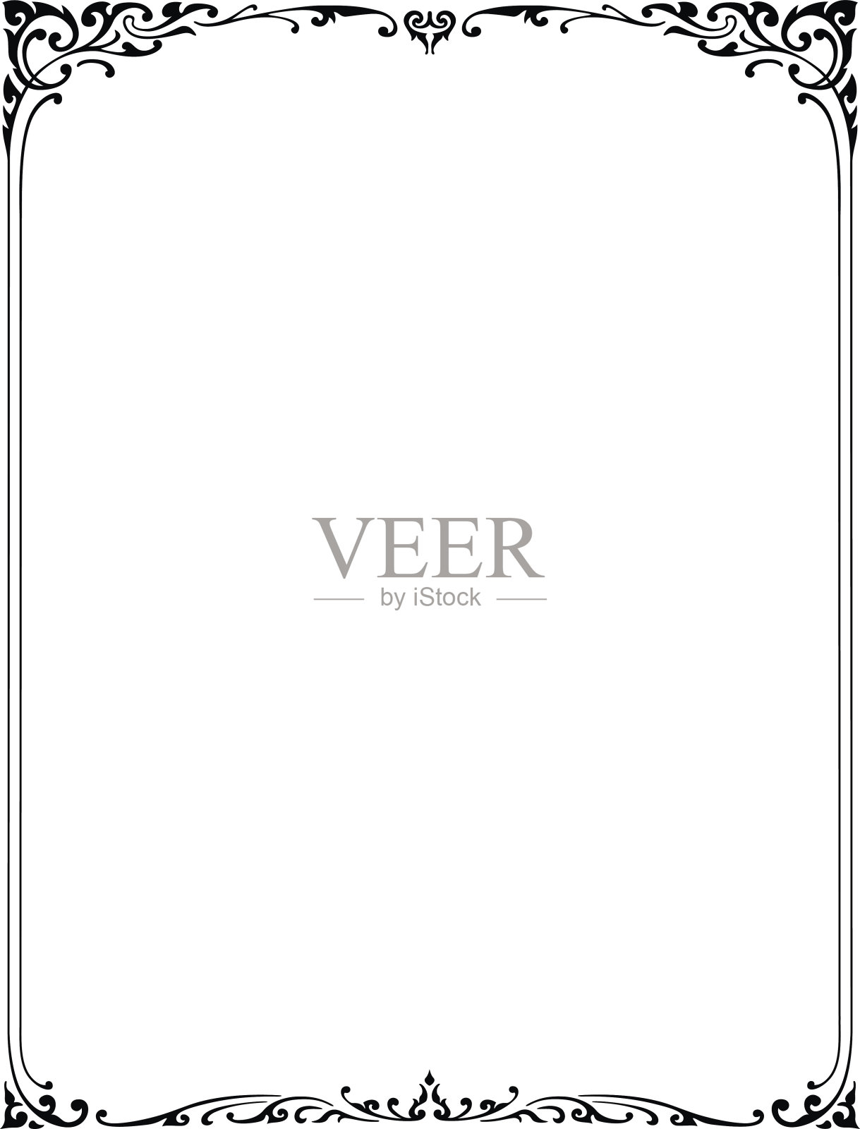 花边图案框插画图片素材