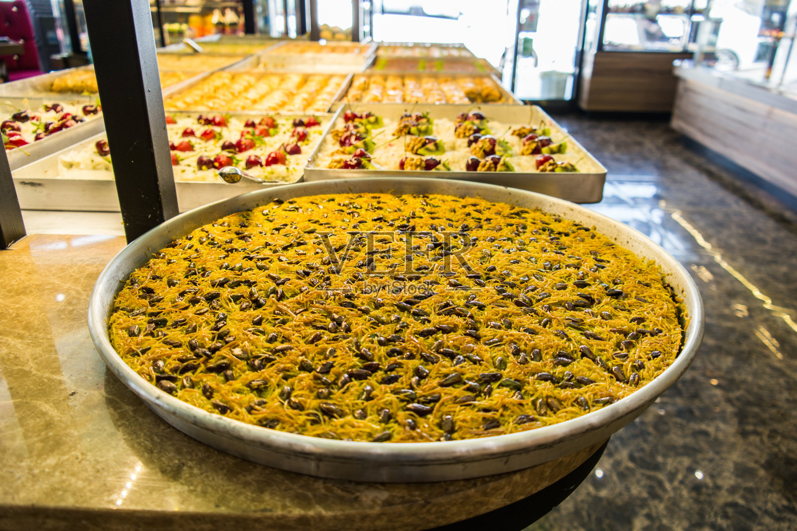 土耳其传统甜点Kadayif照片摄影图片