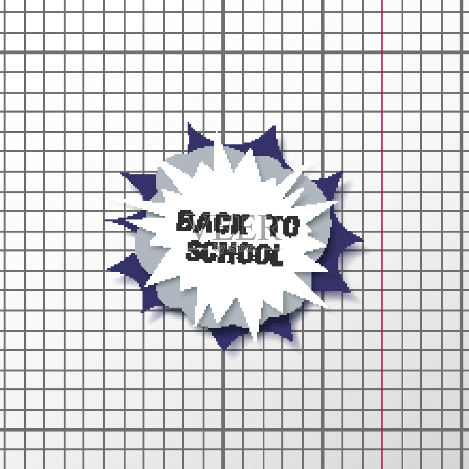 回到学校海报用半色调的圆点做的字母设计元素图片