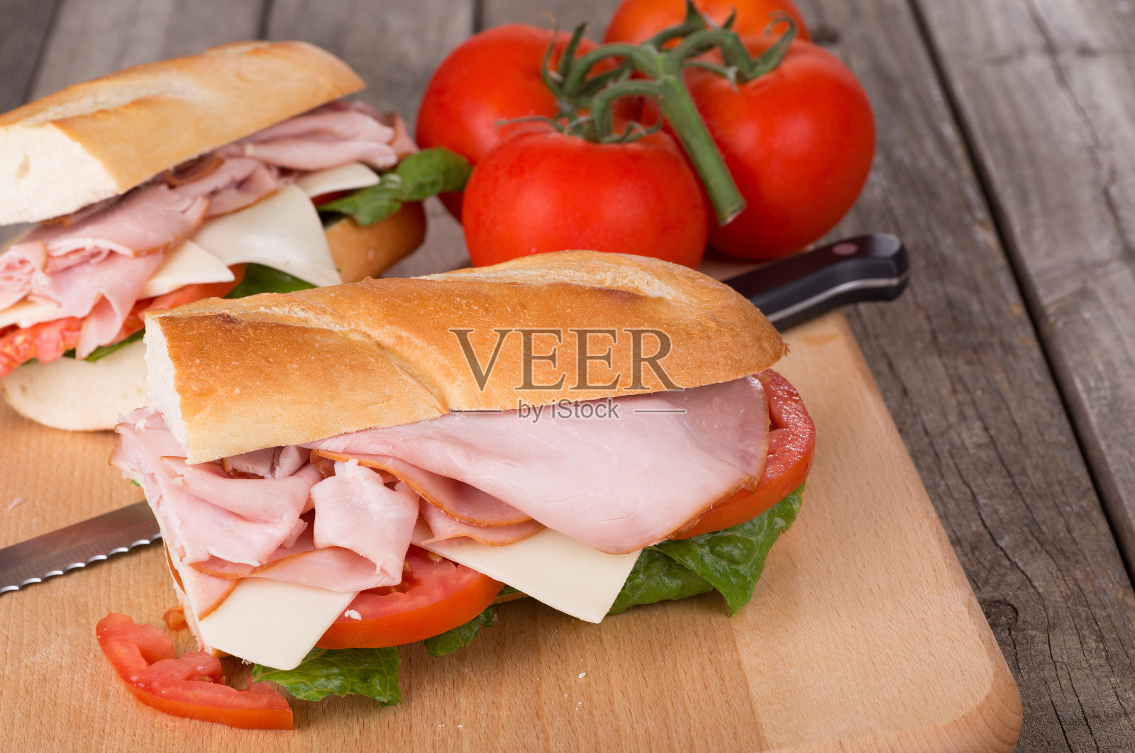 美味的火腿三明治照片摄影图片