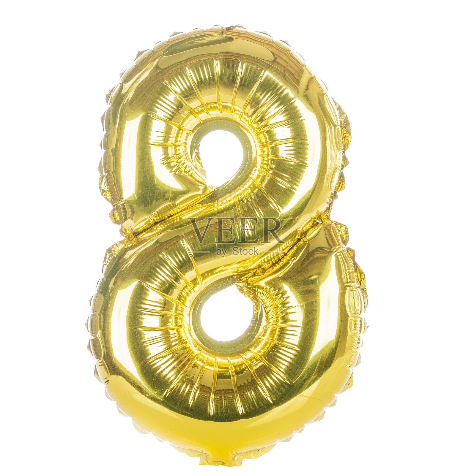 金色气球字体部分的全部数字，8照片摄影图片