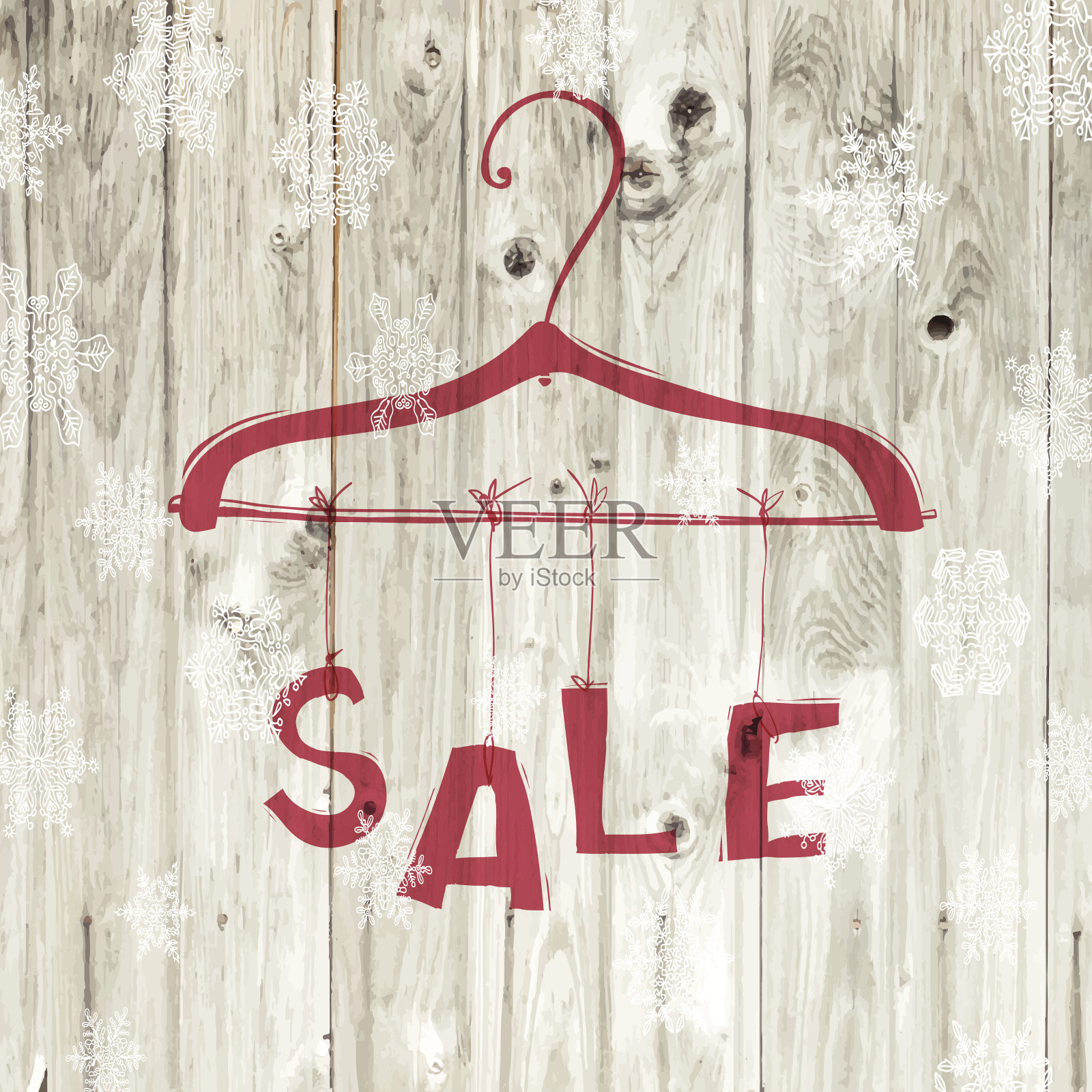 圣诞促销复古海报设计元素图片