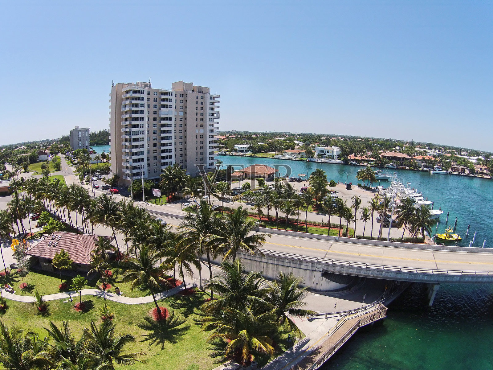 佛罗里达海岸线鸟瞰图照片摄影图片