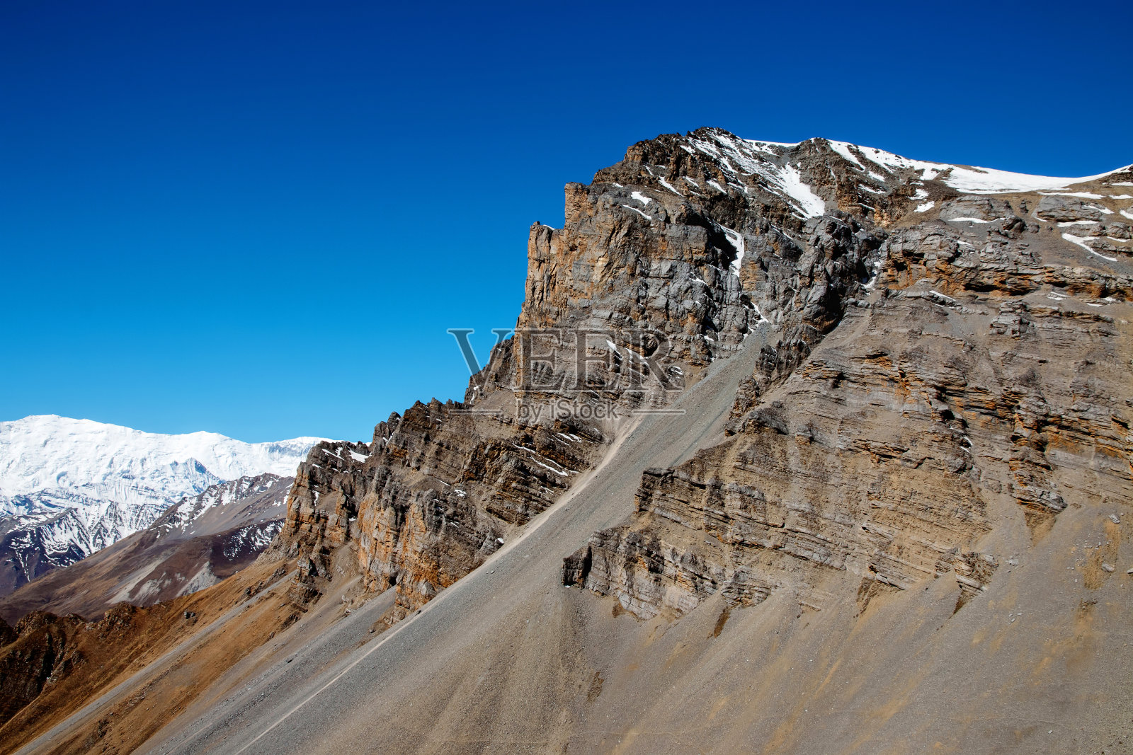 在陀隆拉山口的山峰照片摄影图片