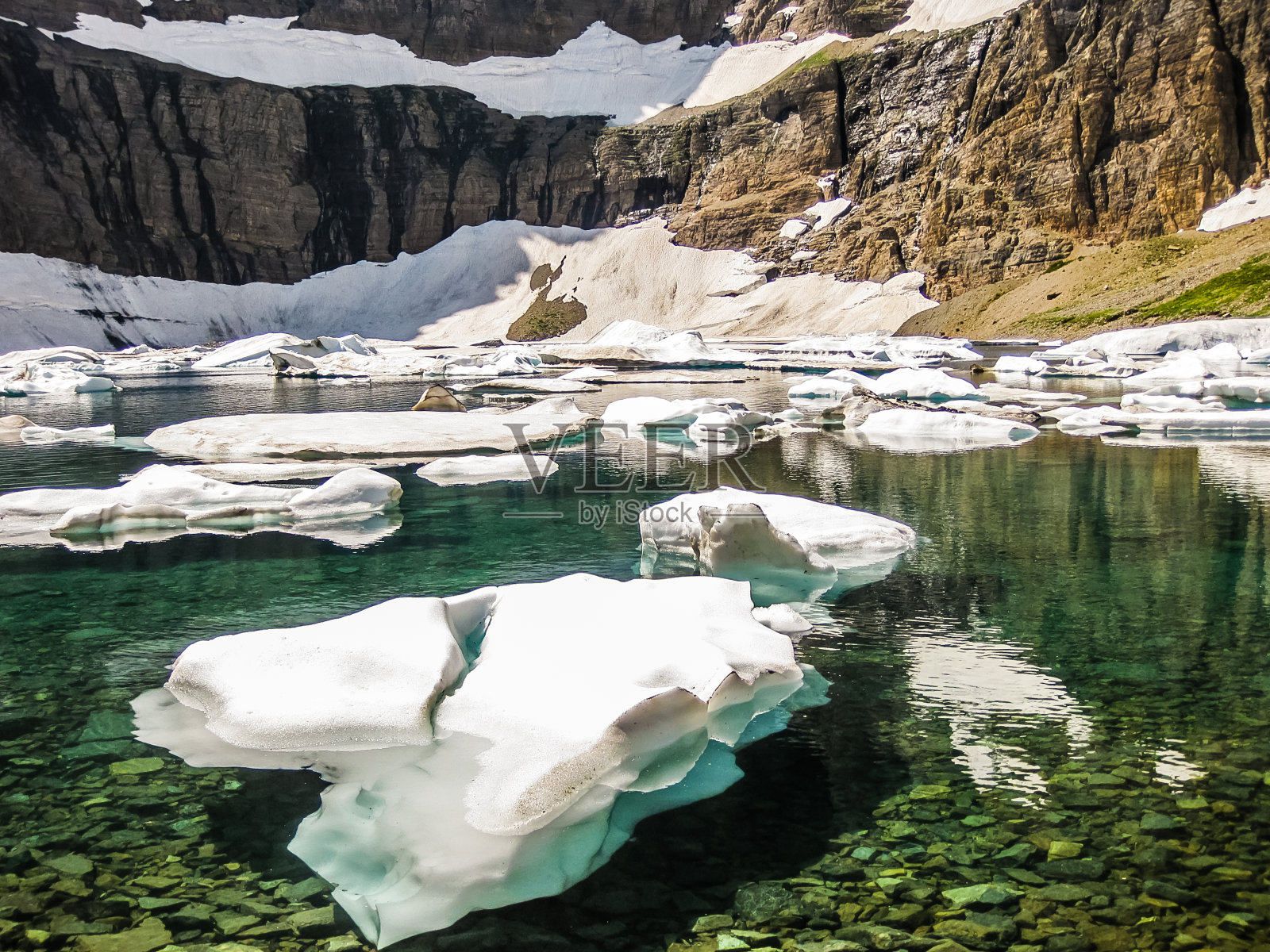 冰川湖照片摄影图片