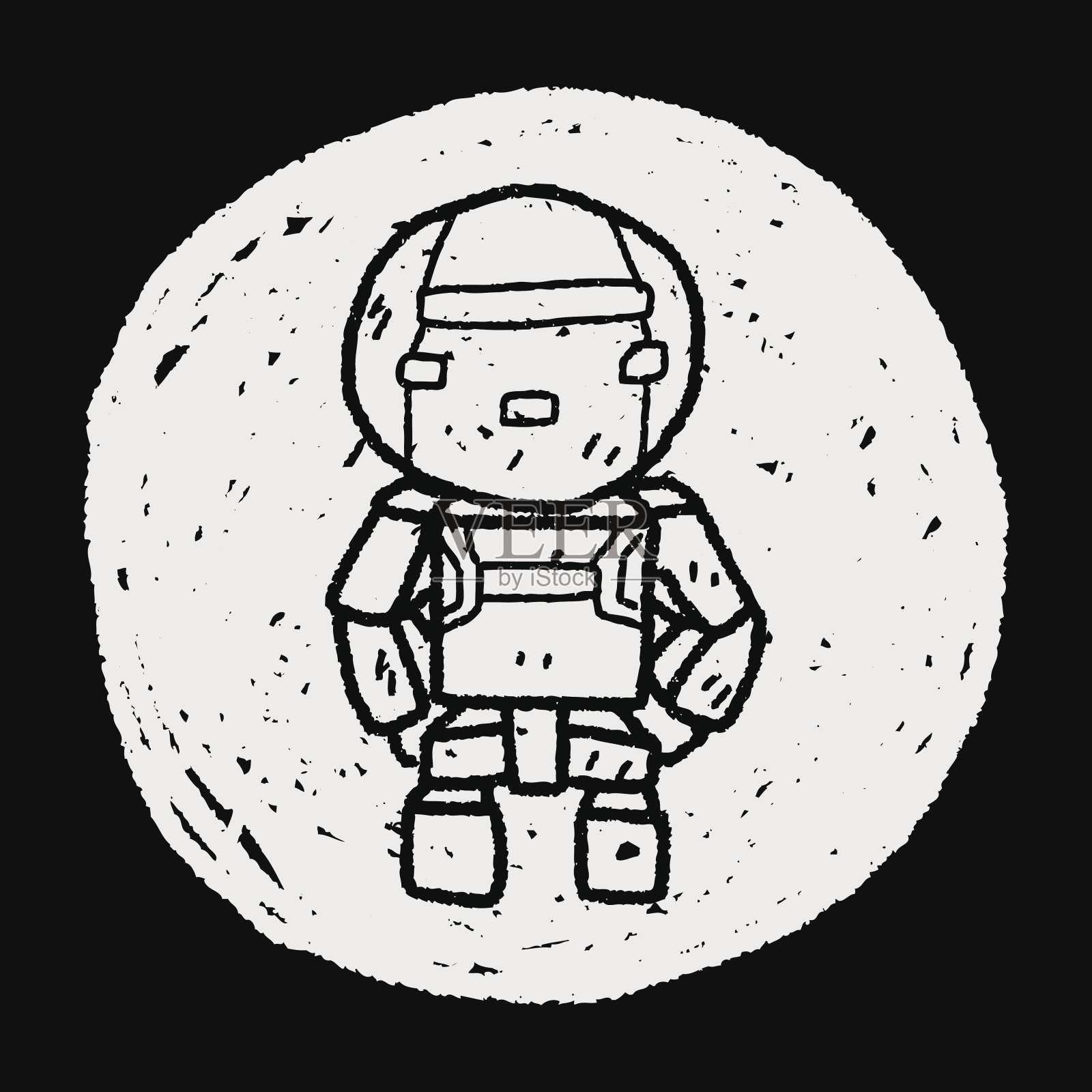 机器人涂鸦插画图片素材