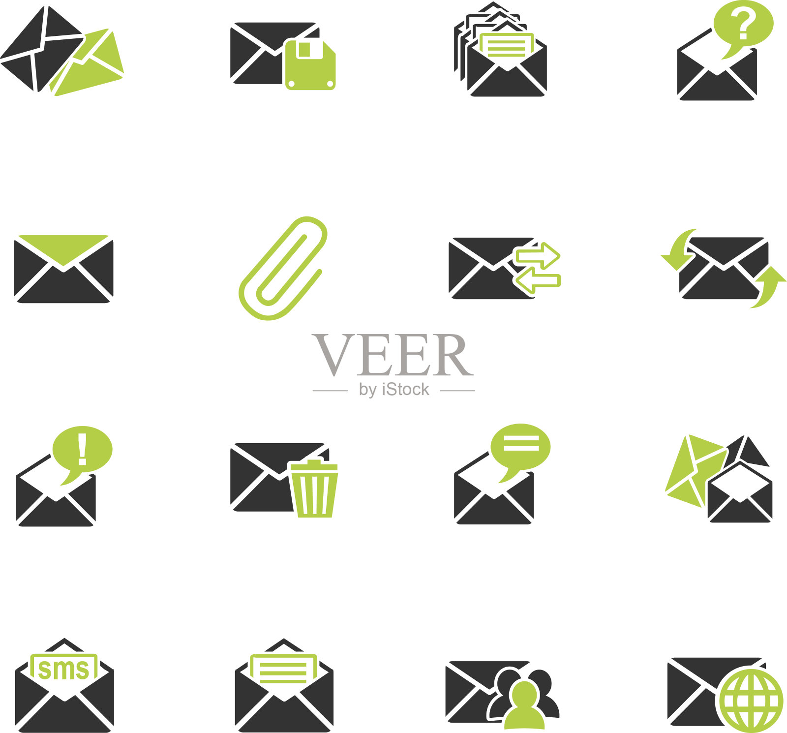 邮件和信封图标集图标素材