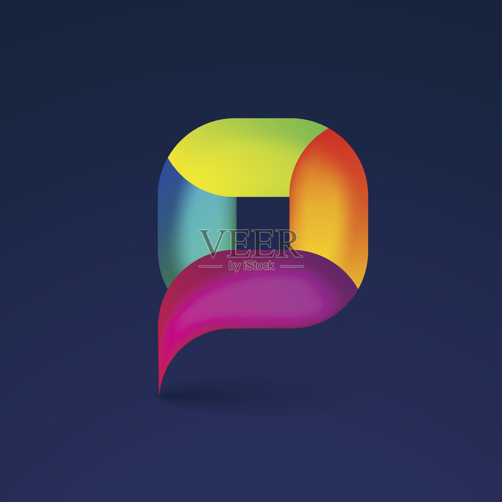 彩色地理点导航标志插画图片素材