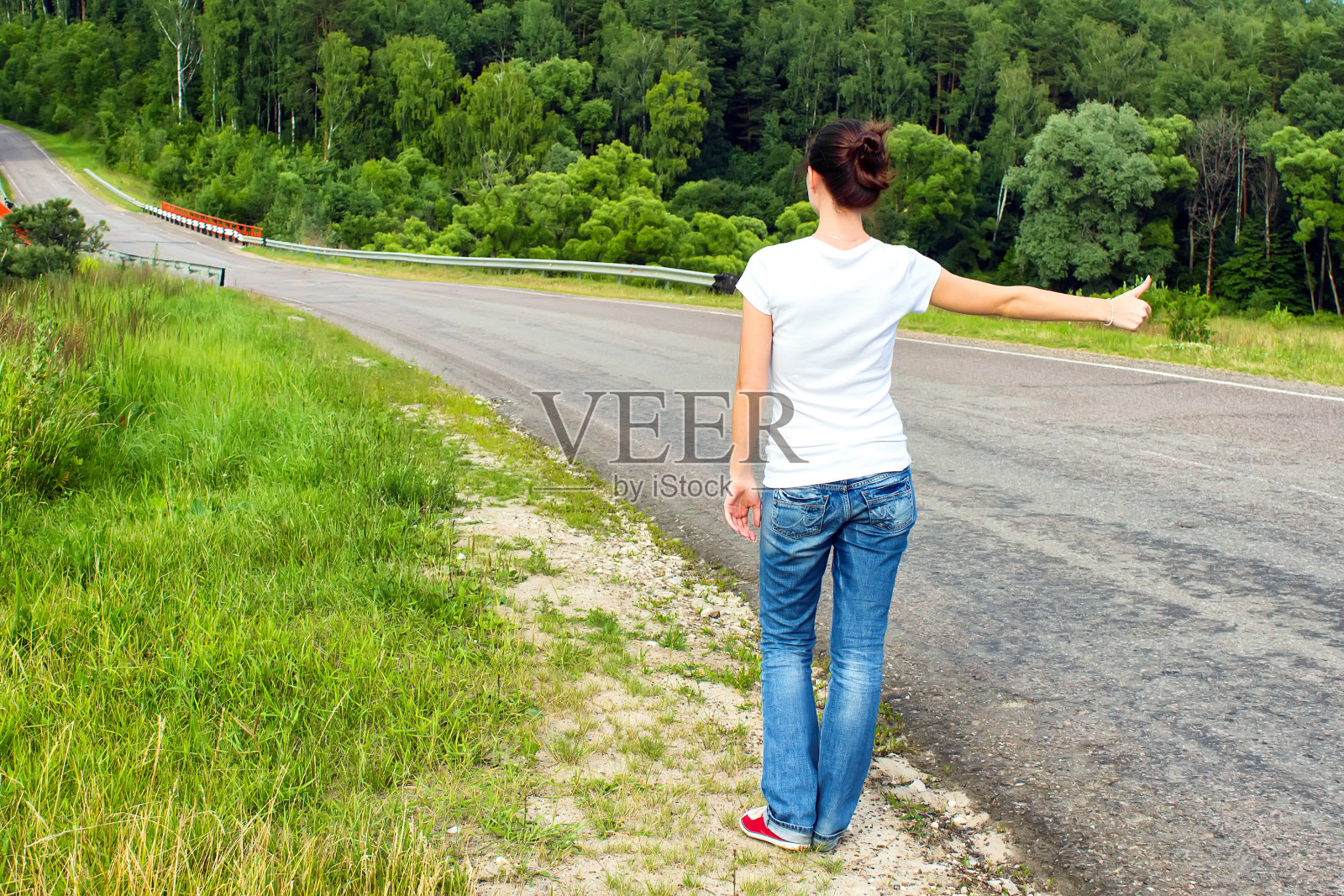 女人的背包照片摄影图片